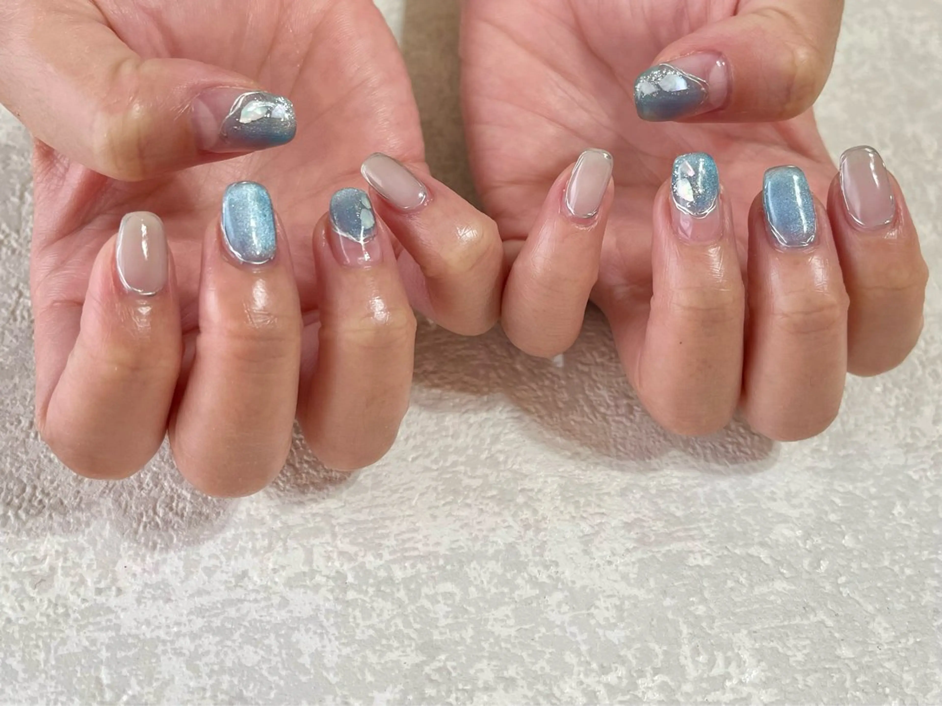 ネイル ジェルネイル マグネットネイル メンズネイル パラジェル 春ネイル ハンドネイル kikinail 溝の口のネイルデザイン