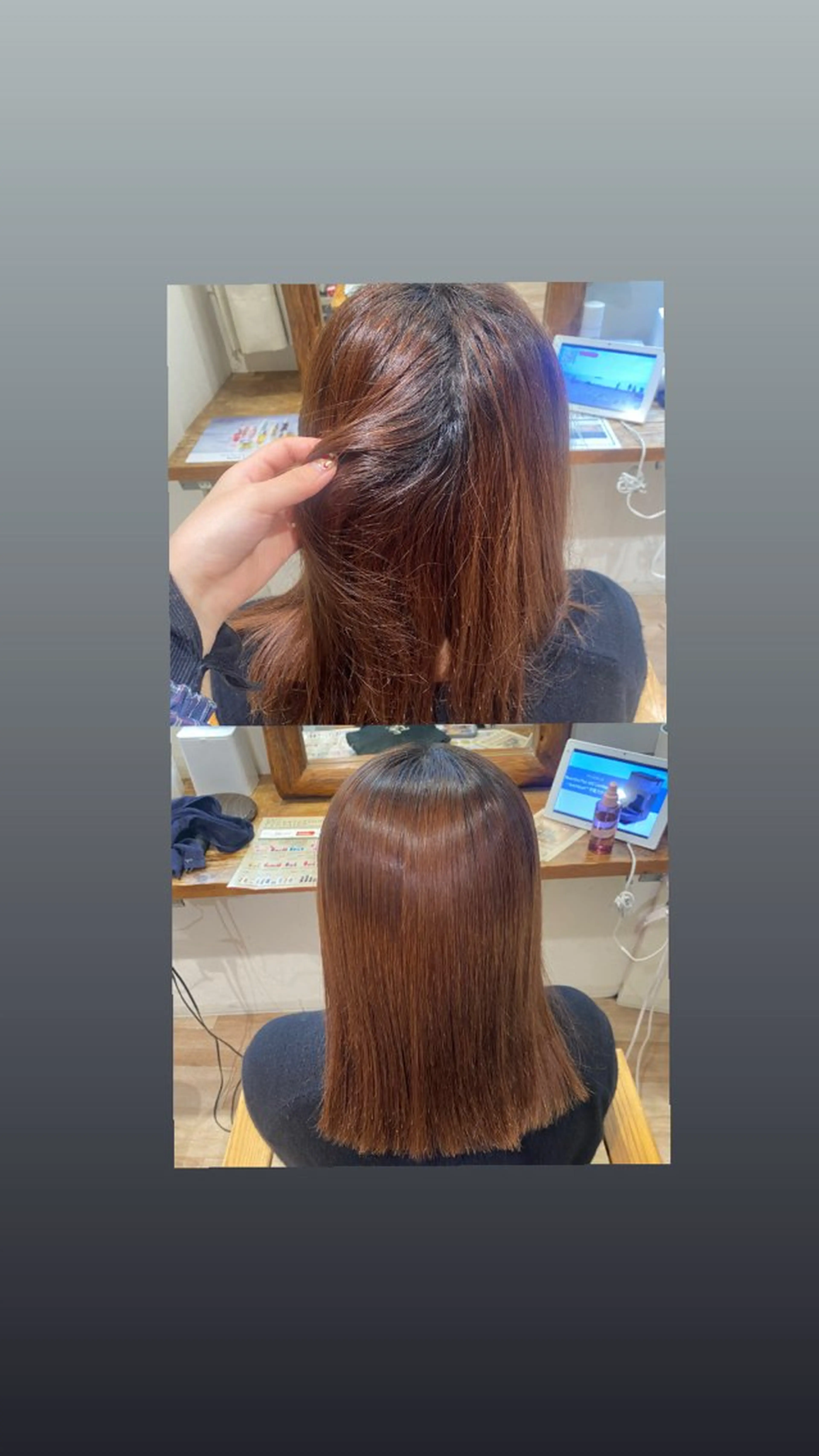 ミディアム 縮毛矯正 アレンジ/カラー/ カット/ココミ🧚のヘアスタイル