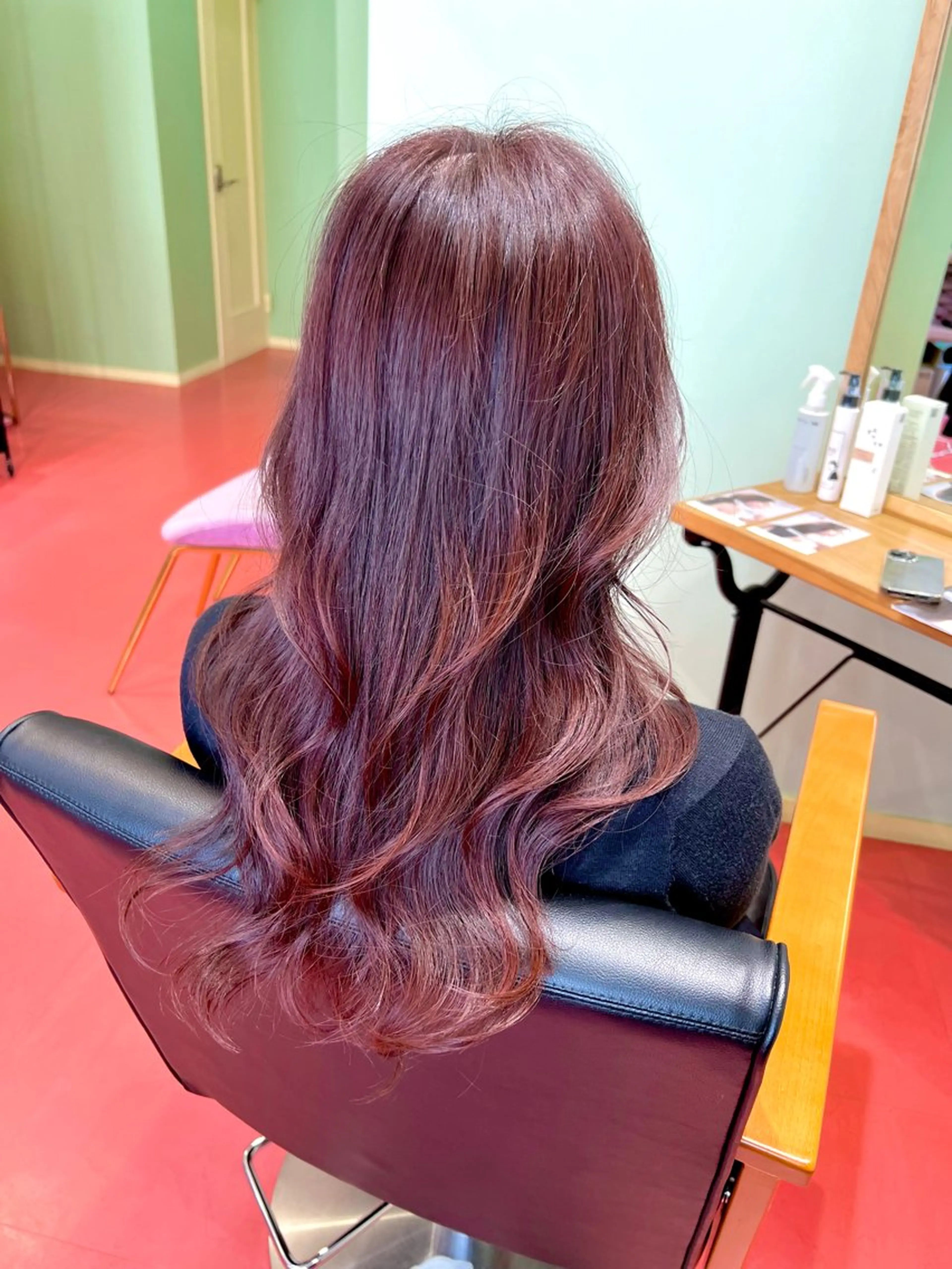 ロング カット ヘアカラー トリートメント 紙屋町ショート /ボブ　パーマ河内蓮のヘアスタイル