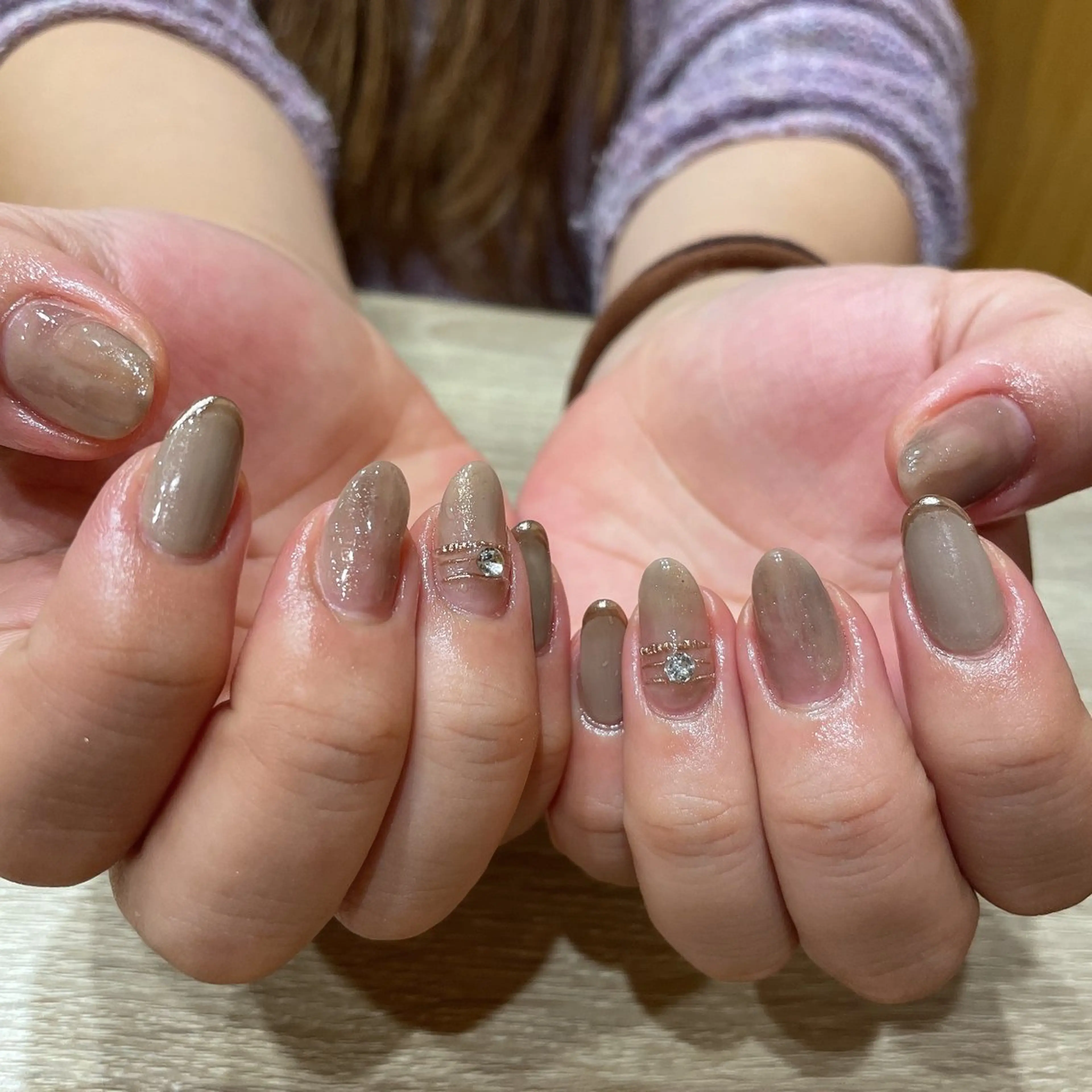 ネイル ストーンネイル ハンドネイル liberté🫧 新小岩のネイルデザイン