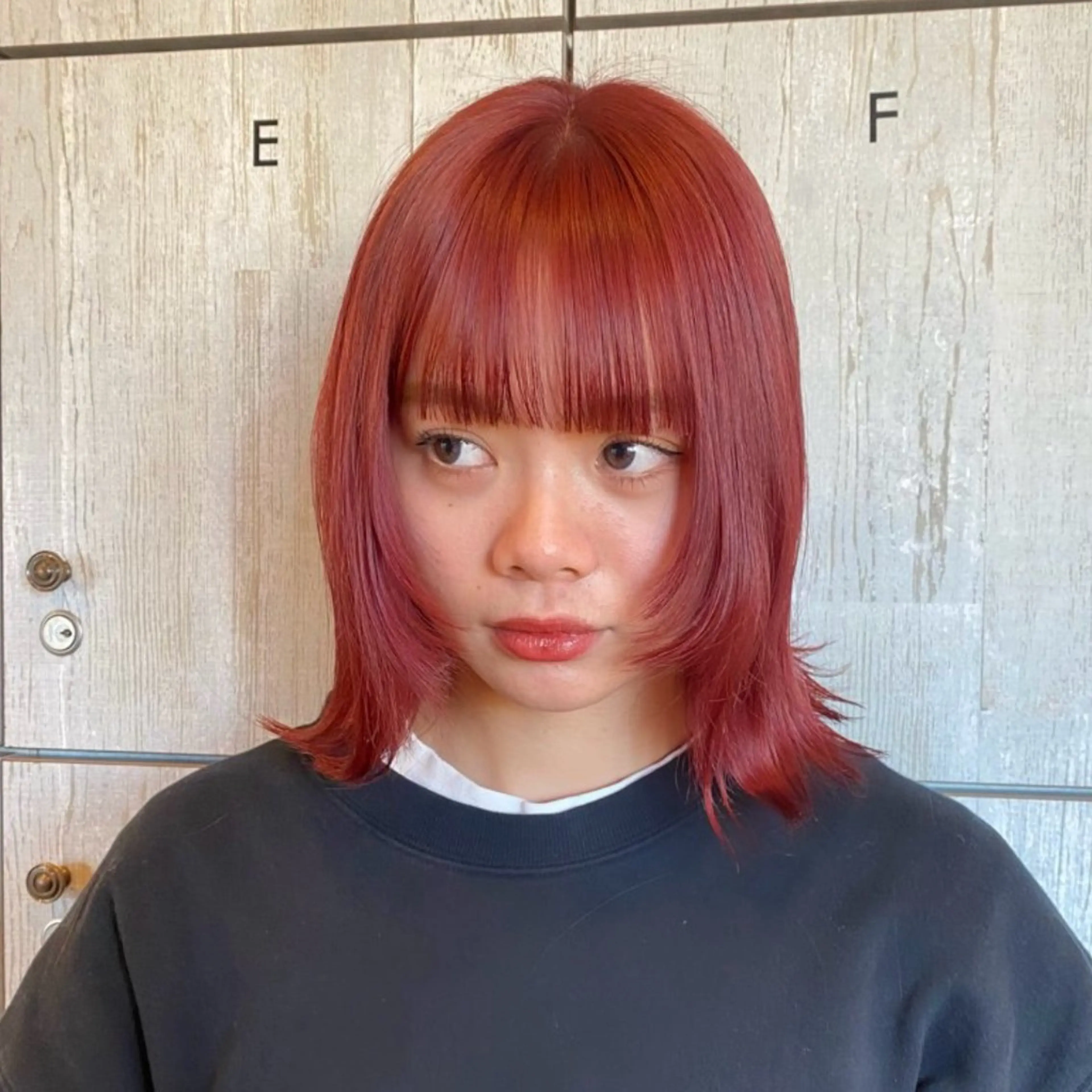 ショート カラー レッドカラー 似合わせレイヤー/ Wカラー🧸こころのヘアスタイル