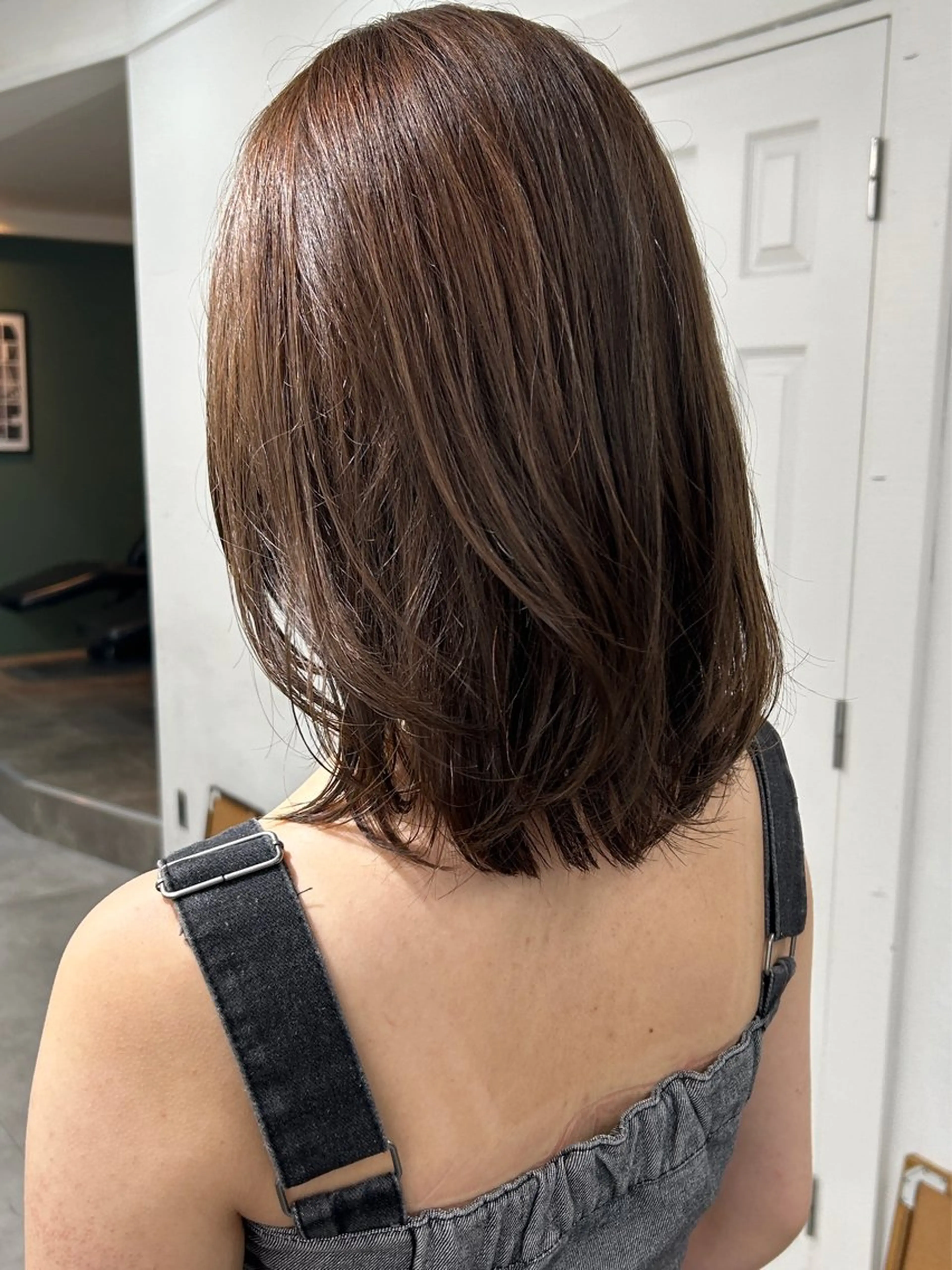 ミディアム カラー レイヤーボブ/ 艶カラー/サナ🌼のヘアスタイル