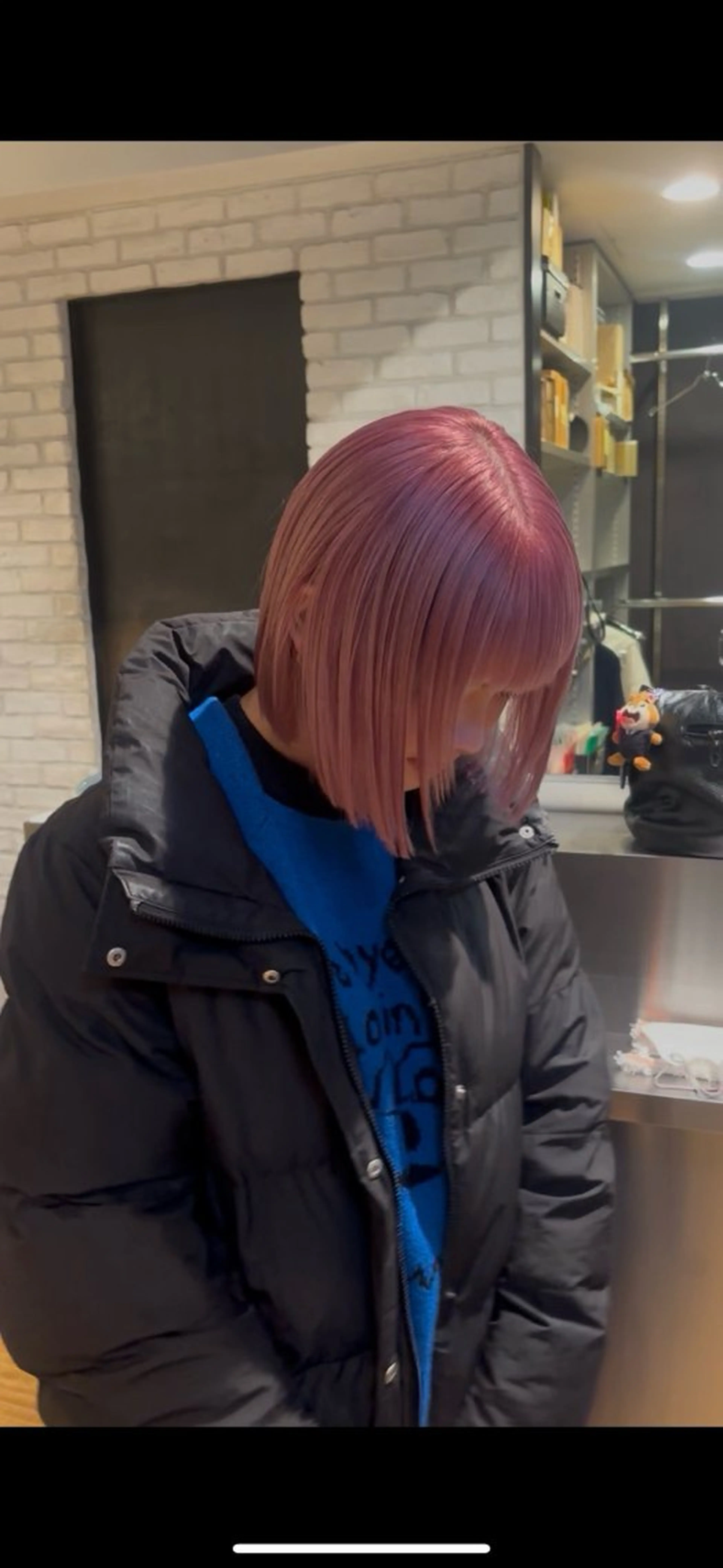 ショート カラー ピンクカラー ボブ カット ヘアカラー RiSA ★のヘアスタイル