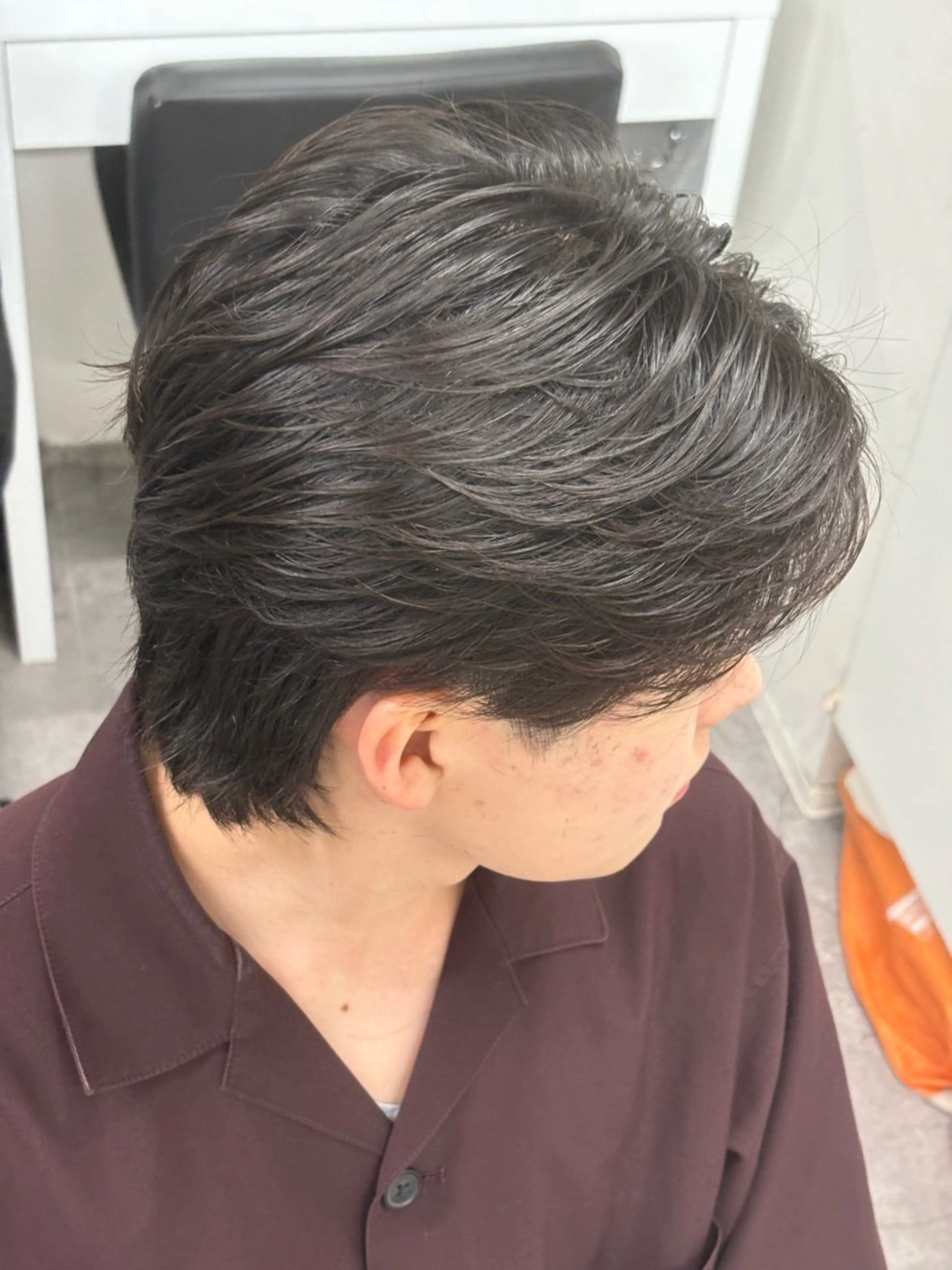 ミディアム カラー パーマ メンズ カット パーマ トリートメント ヘアセット メンズパーマ特化 🔥韓国ヘア職人🔥のヘアスタイル