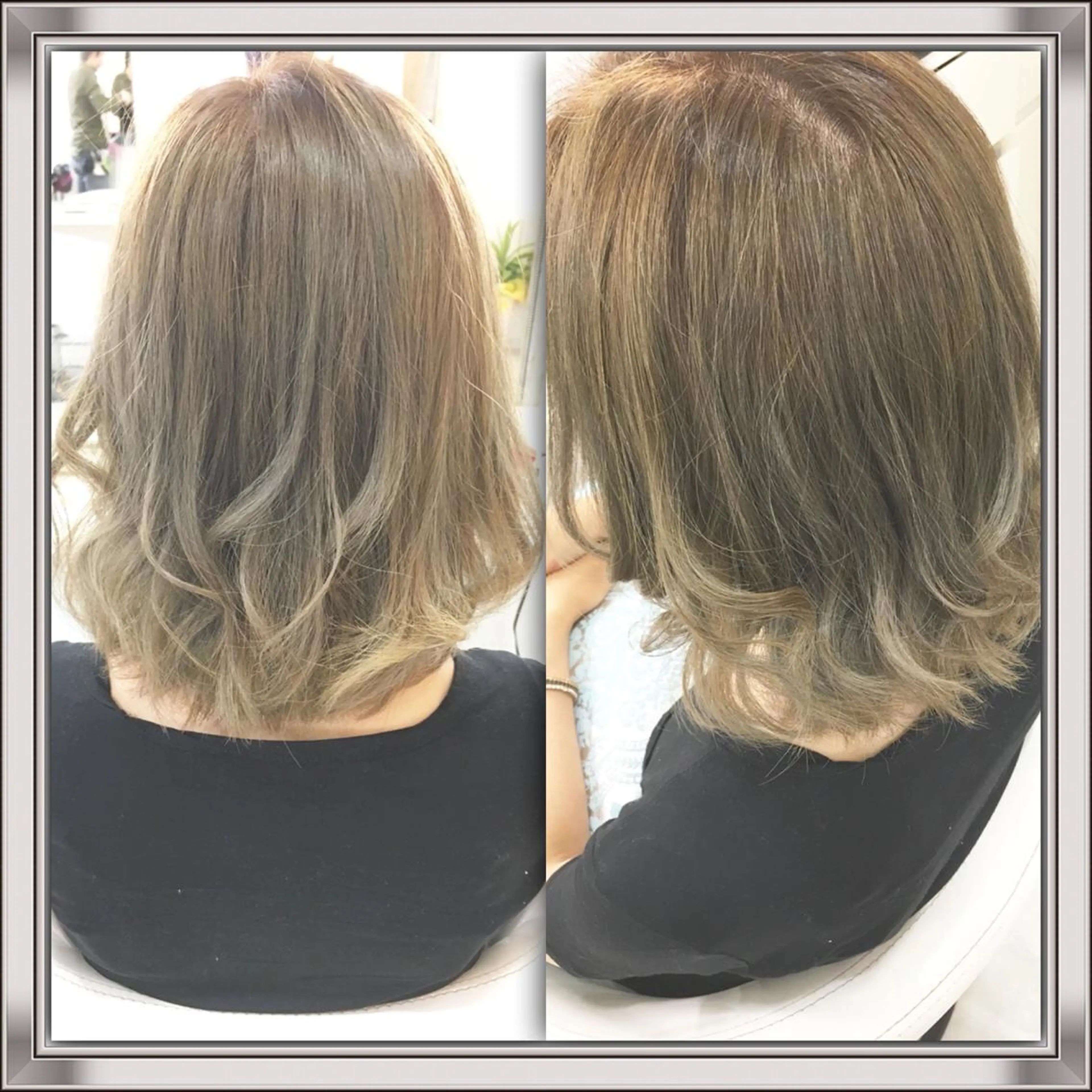 ミディアム セミロング カラー 髪質改善 中川　翔のヘアスタイル