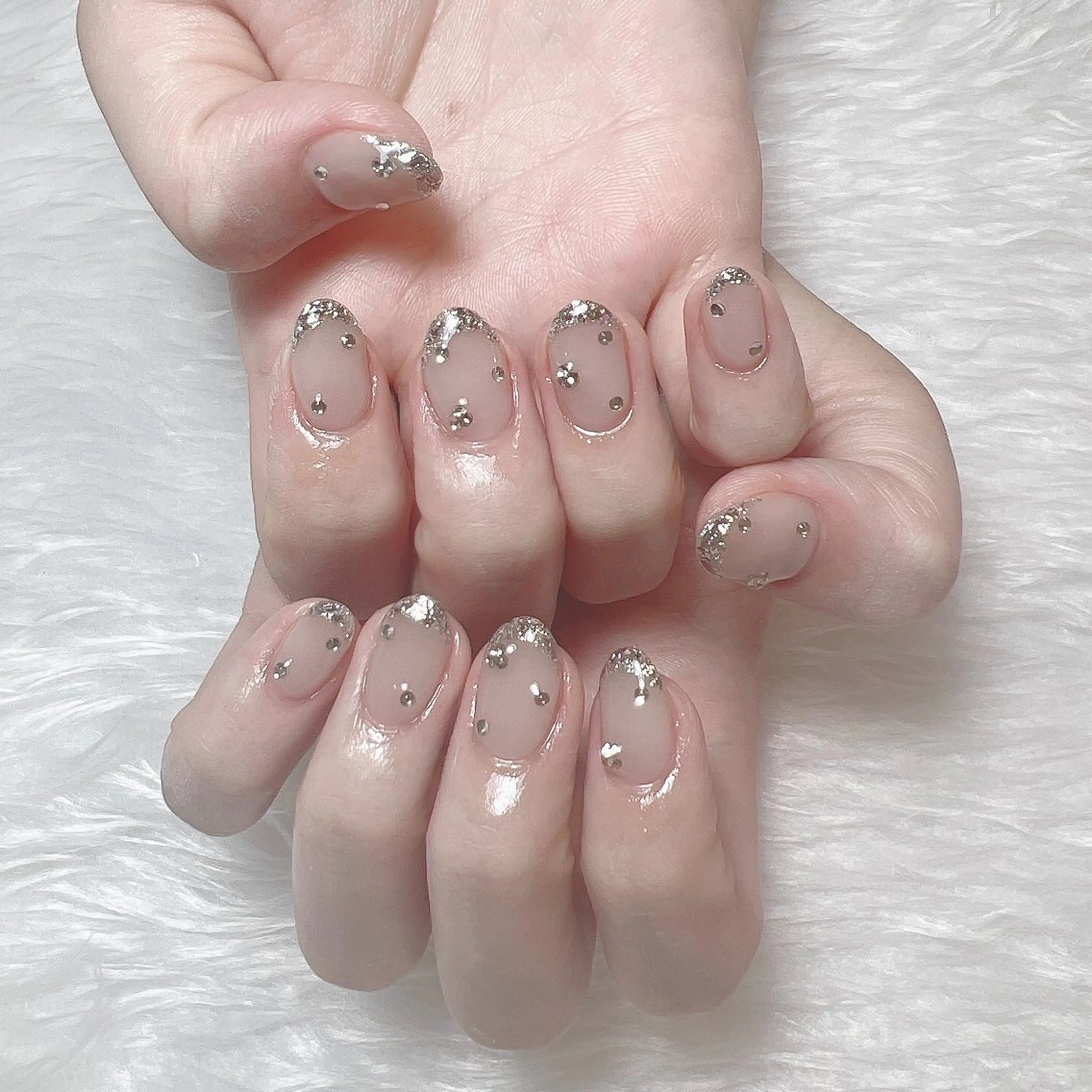 ネイル フレンチネイル ガラスフレンチ KANOネイリスト/ UNELMA天神のネイルデザイン