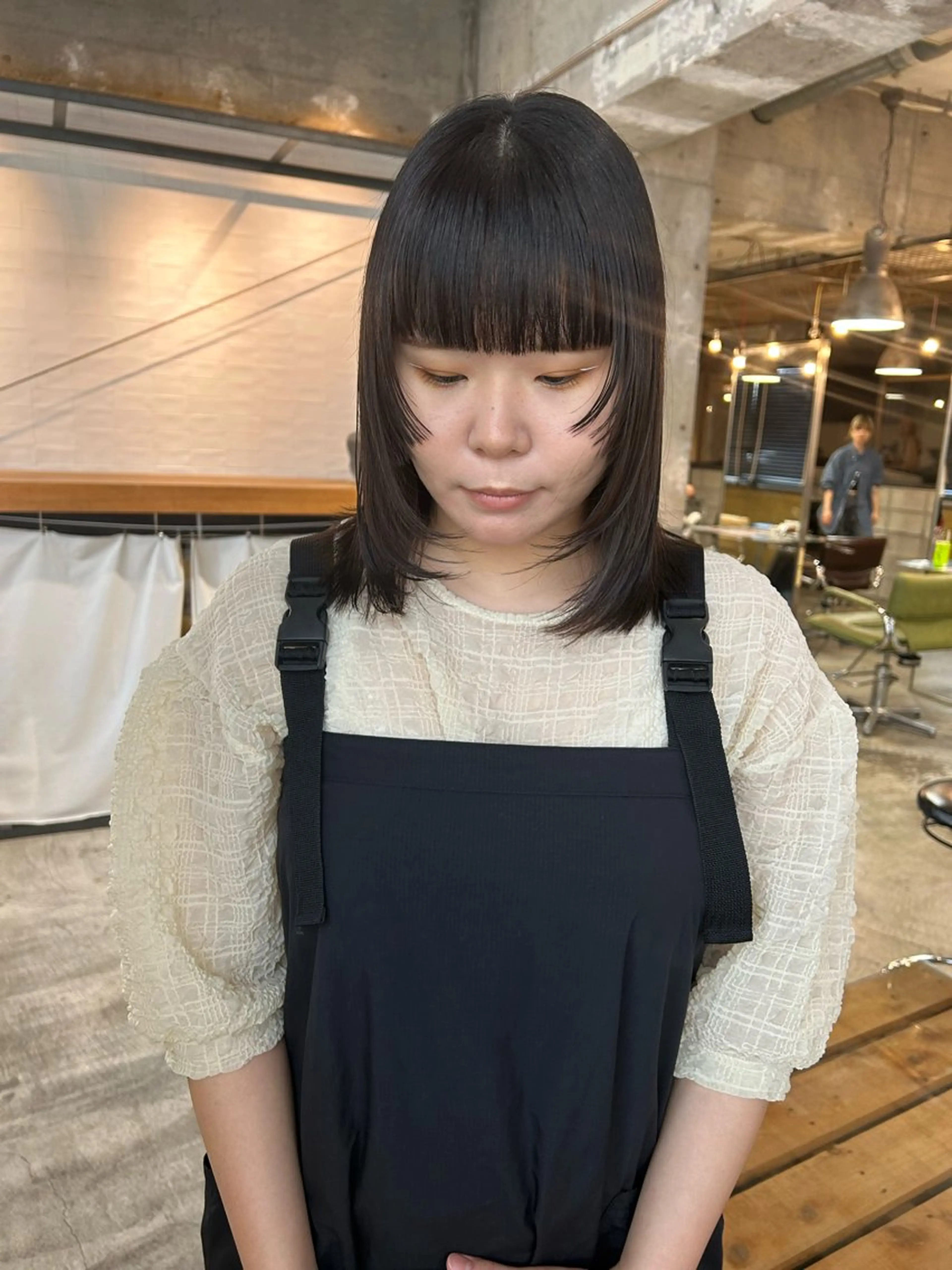 ミディアム カラー 姫カット レイヤーカット ワイドバング 海外レイヤー /NAGISAのヘアスタイル