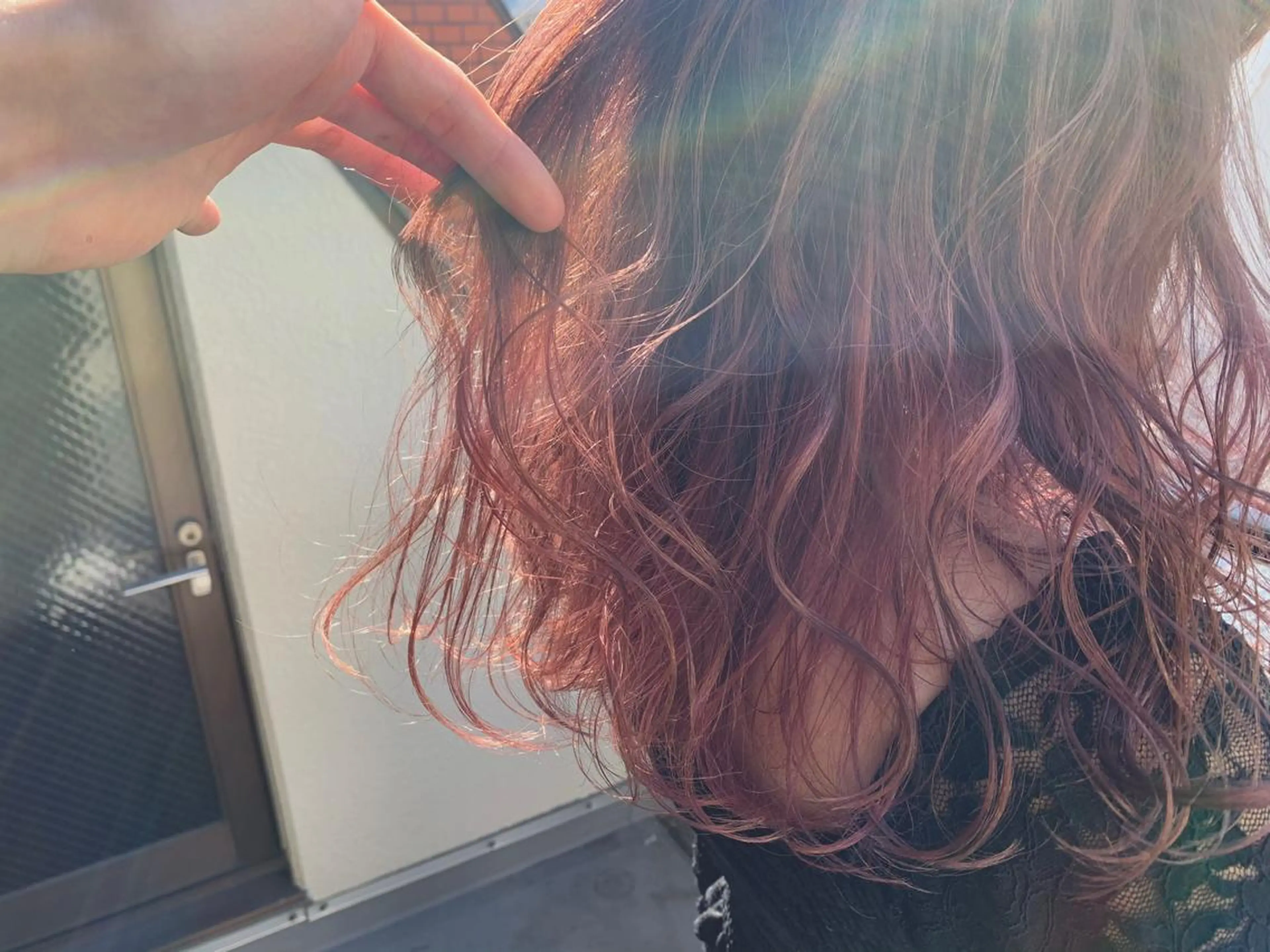 ミディアム カラー パーマ ヘアアレンジ メンズ キッズ ネイル マツエク・マツパ 切りっぱなしヘアボブ ミディアムヘアRYOのヘアスタイル