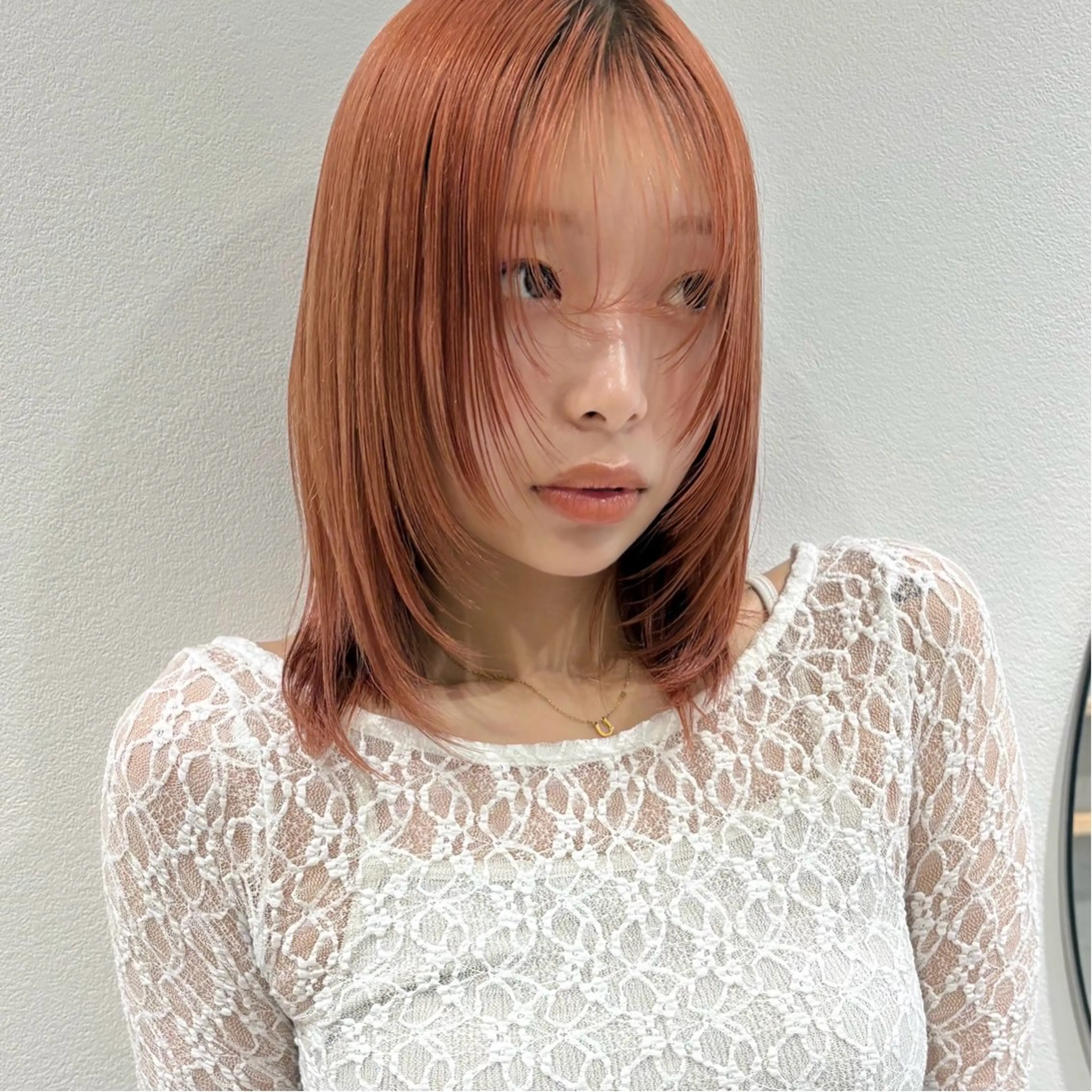 ミディアム カラー カット ヘアカラー 🍊暖色×顔周り 🍊cocoroのヘアスタイル