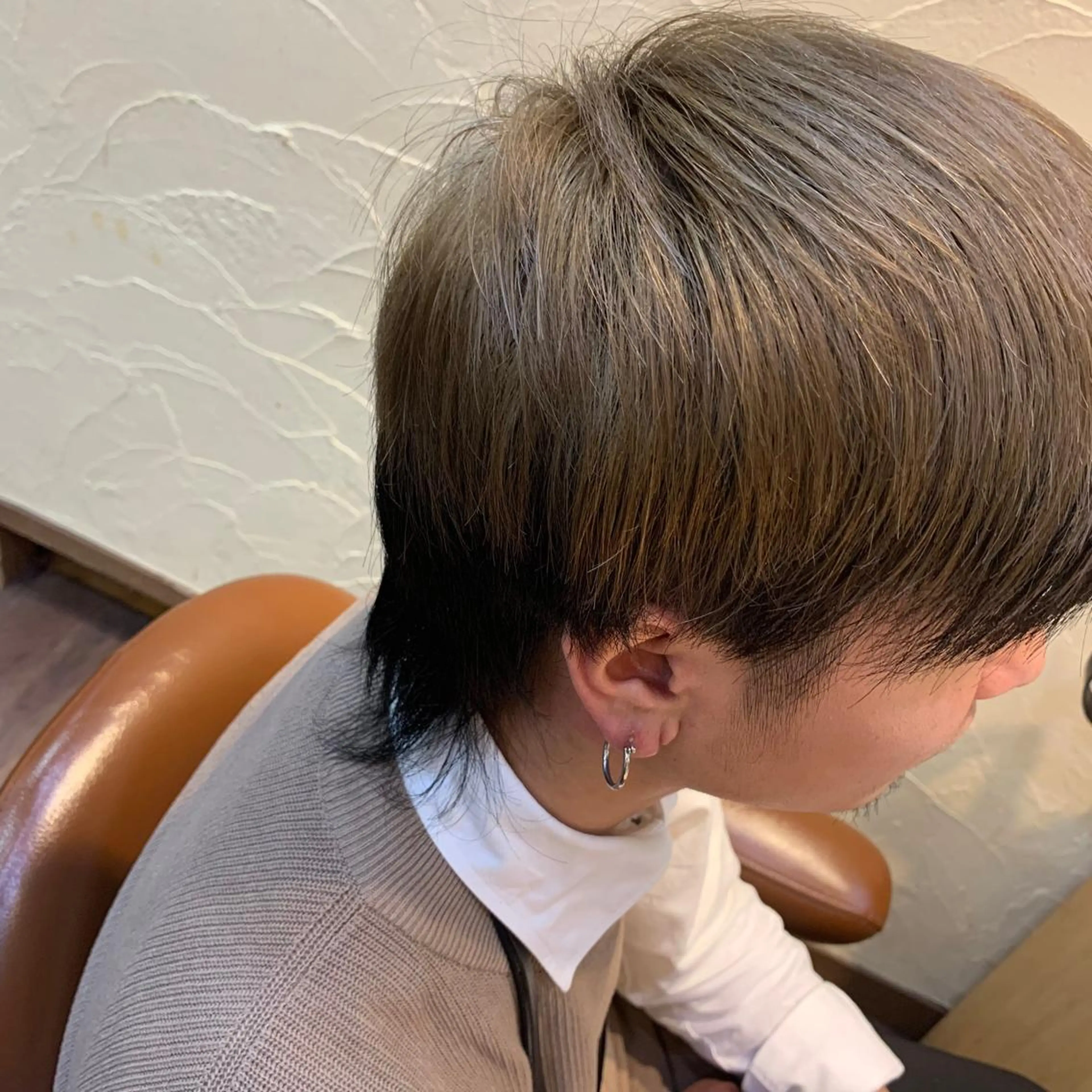 ショート カラー メンズ ベージュカラー mizuho .のヘアスタイル