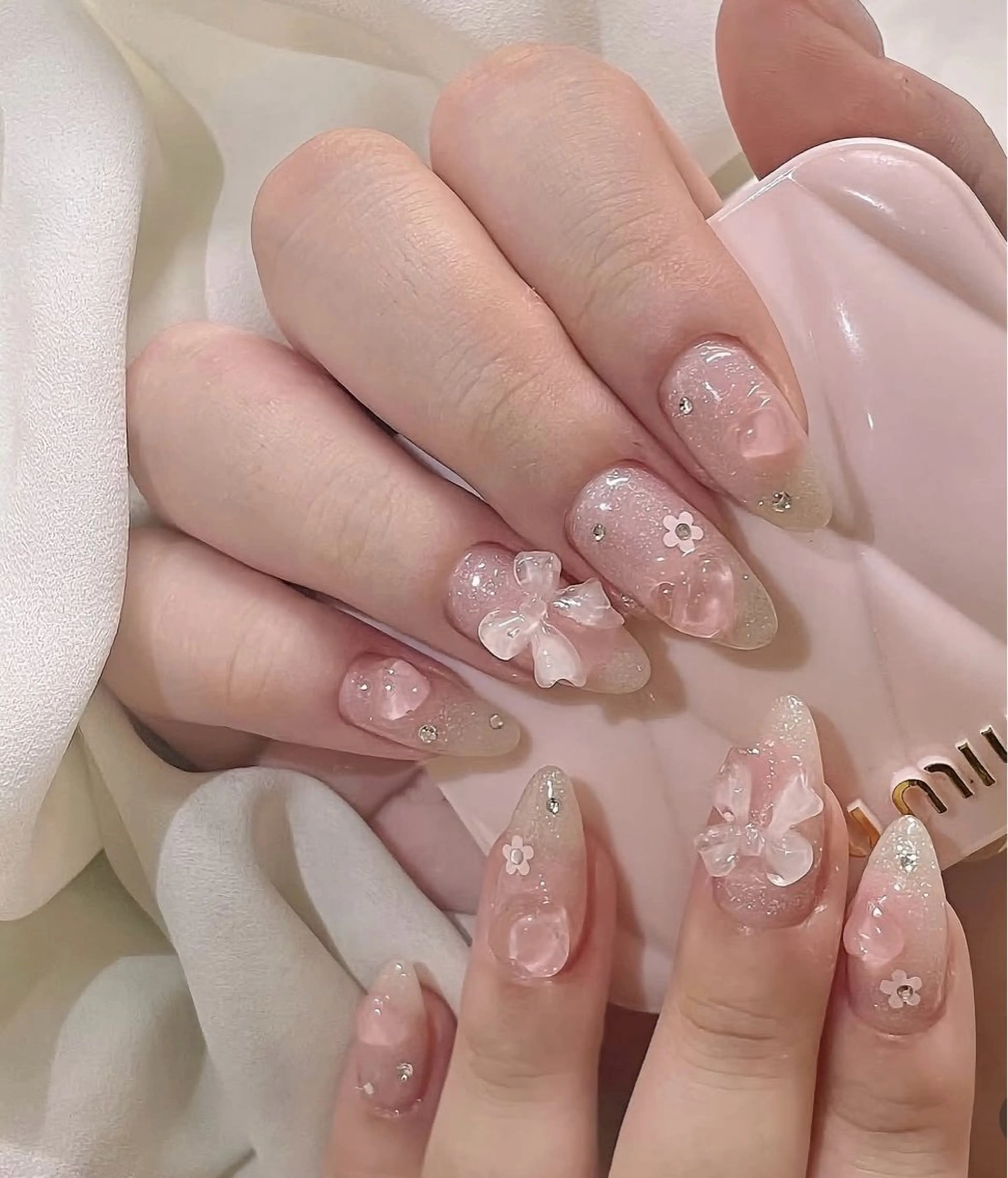 ネイル 韓国ネイル 持ち込み ニュアンスネイル ネイルチップ ハンドネイル TABI ANA.CHUOのネイルデザイン