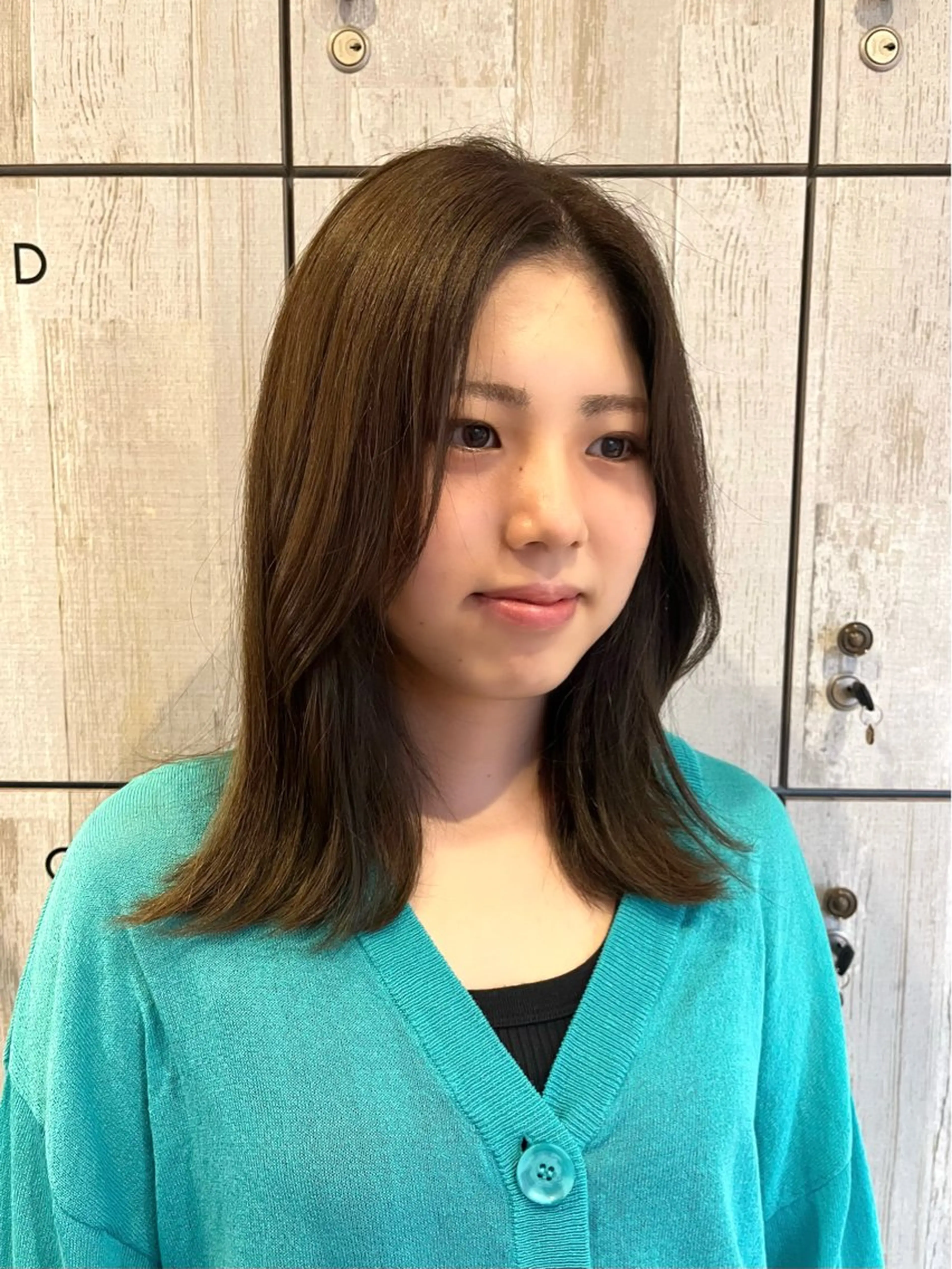 ミディアム カラー ♡ナナコ♡ レイヤー/艶髪のヘアスタイル