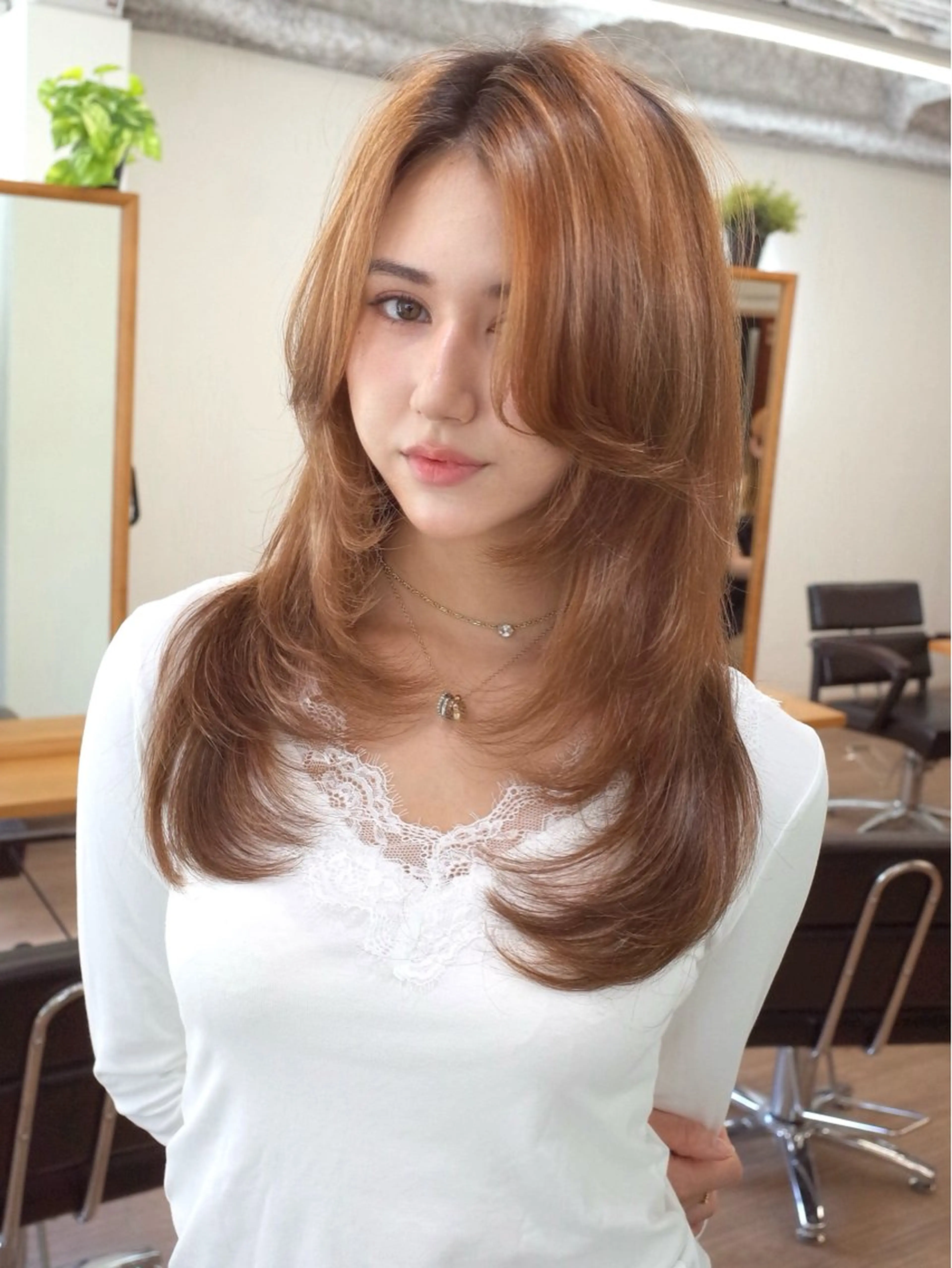 ロング レイヤーカット カット ヘアカラー トリートメント 渋谷レイヤーカット❌ 縮毛矯正専門/武田涼のヘアスタイル