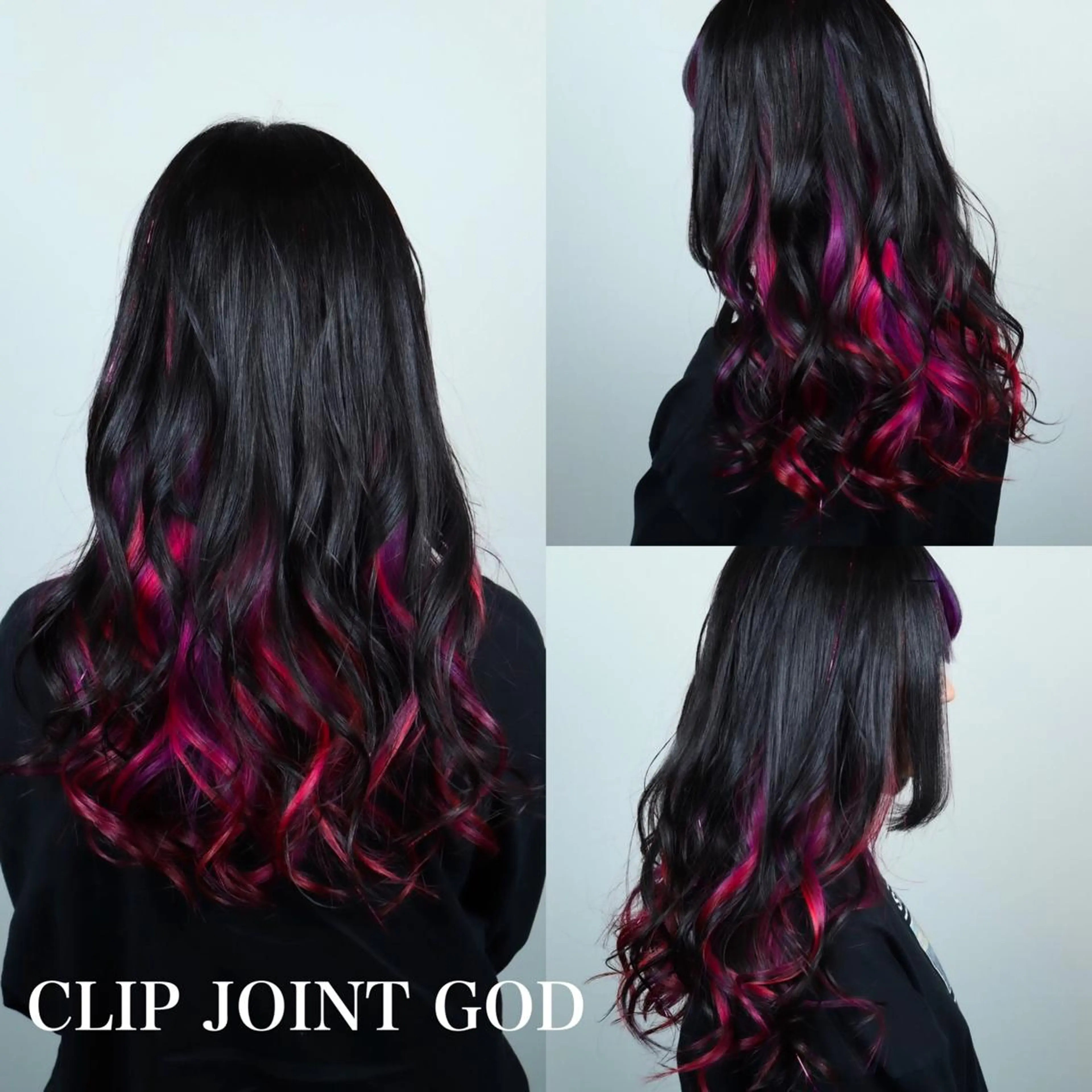 ロング カラー パープルカラー レッドカラー 今泉 周のヘアスタイル