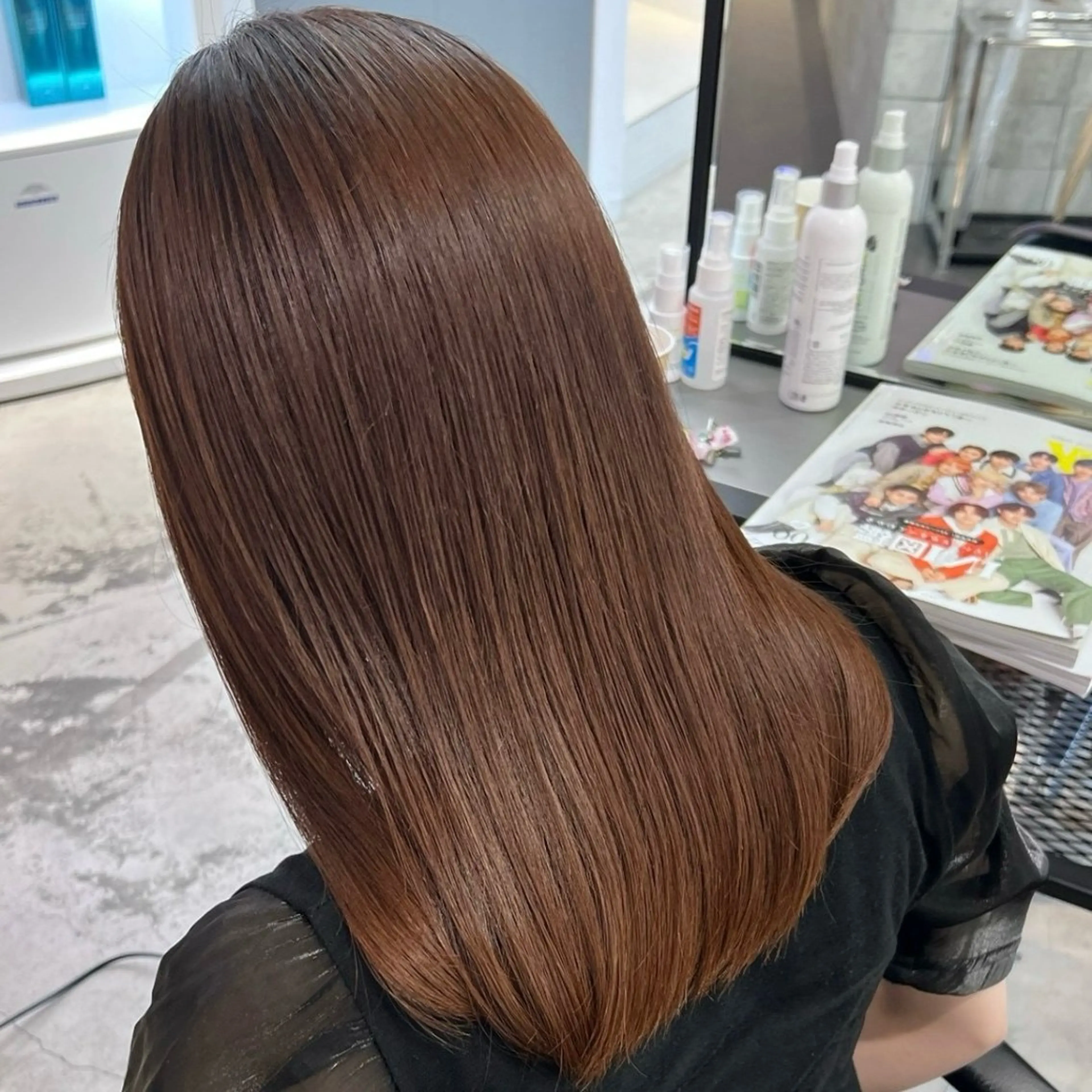 セミロング カラー ブラウンカラー ヘアケア特化 ♥️あいみ♥️のヘアスタイル