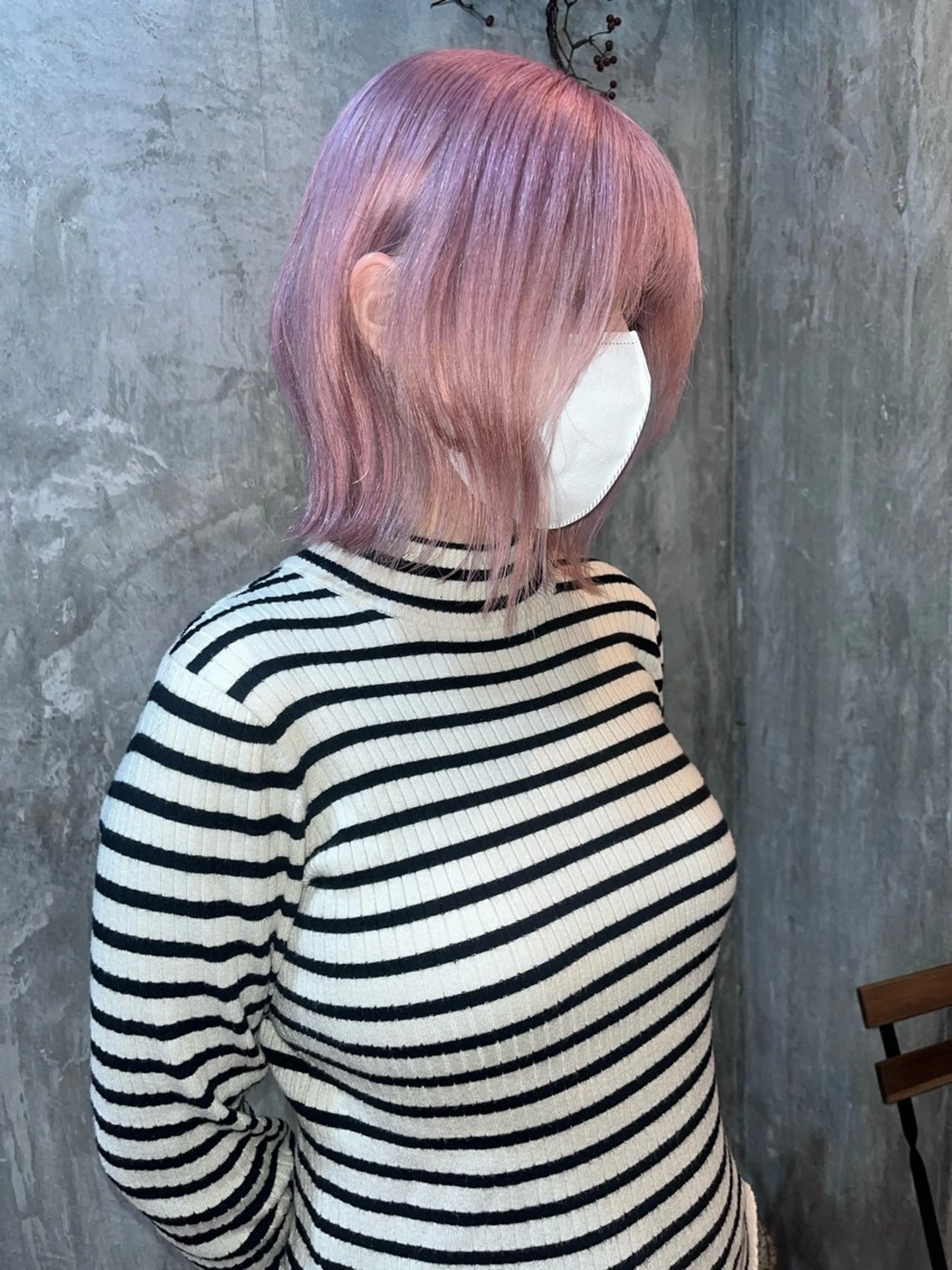 ショート ピンクラベンダー ヘアカラー niko RINKAのヘアスタイル
