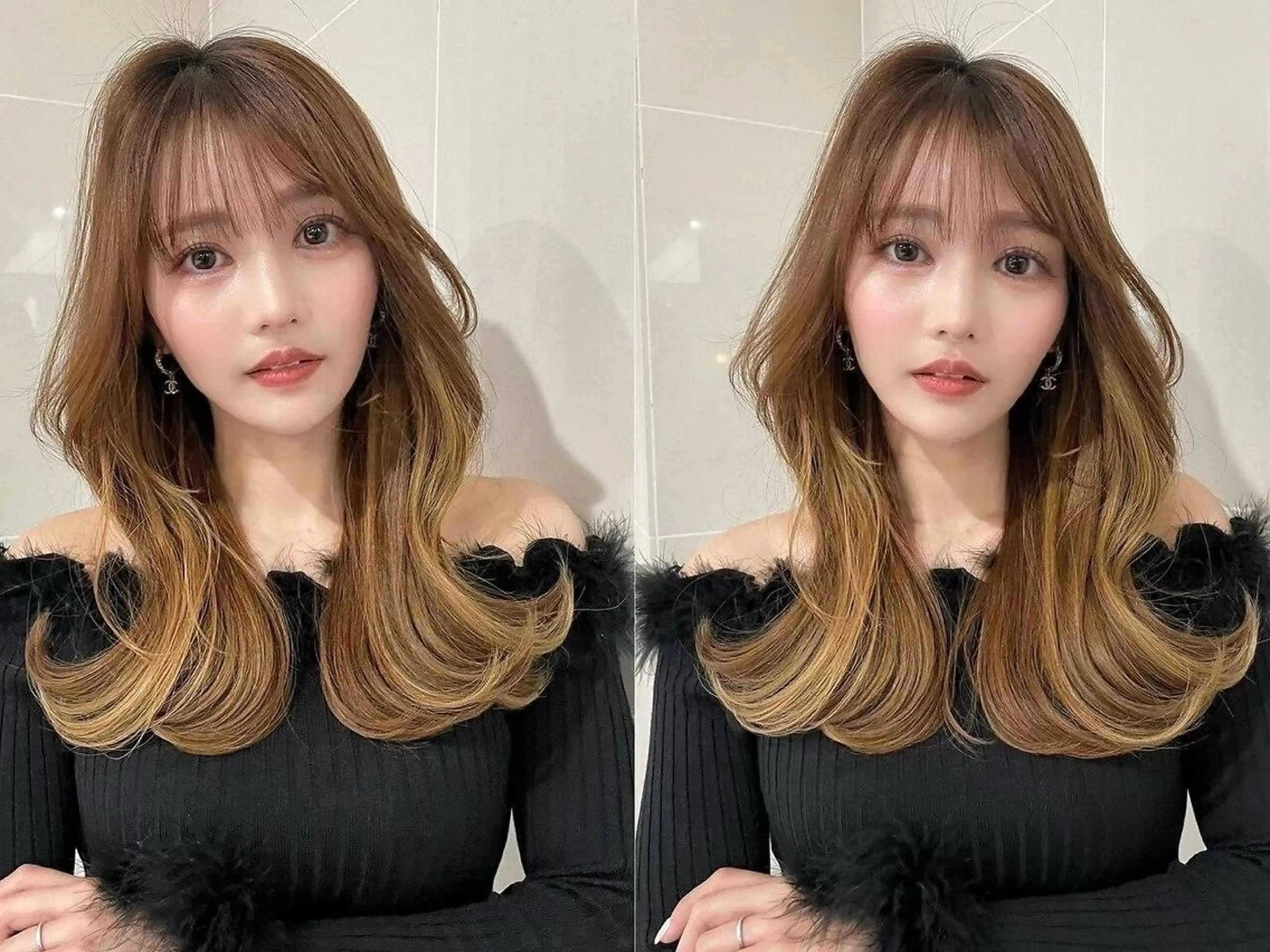 カラー ブリーチ eve🐰束間まつ毛 /透明感カラーのヘアスタイル