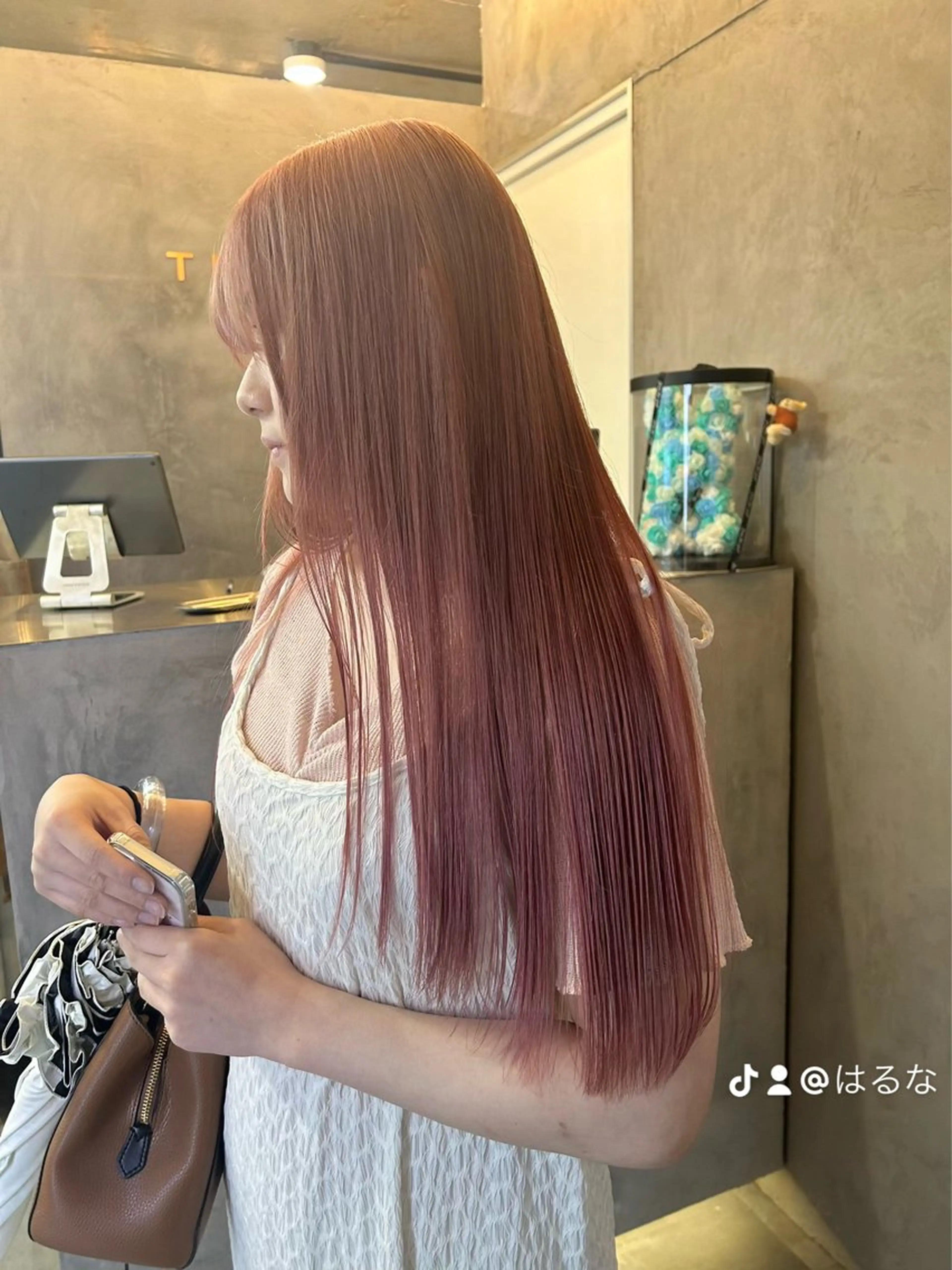 ロング カラー カット ヘアカラー トリートメント Haru/THREE …by velvetのヘアスタイル