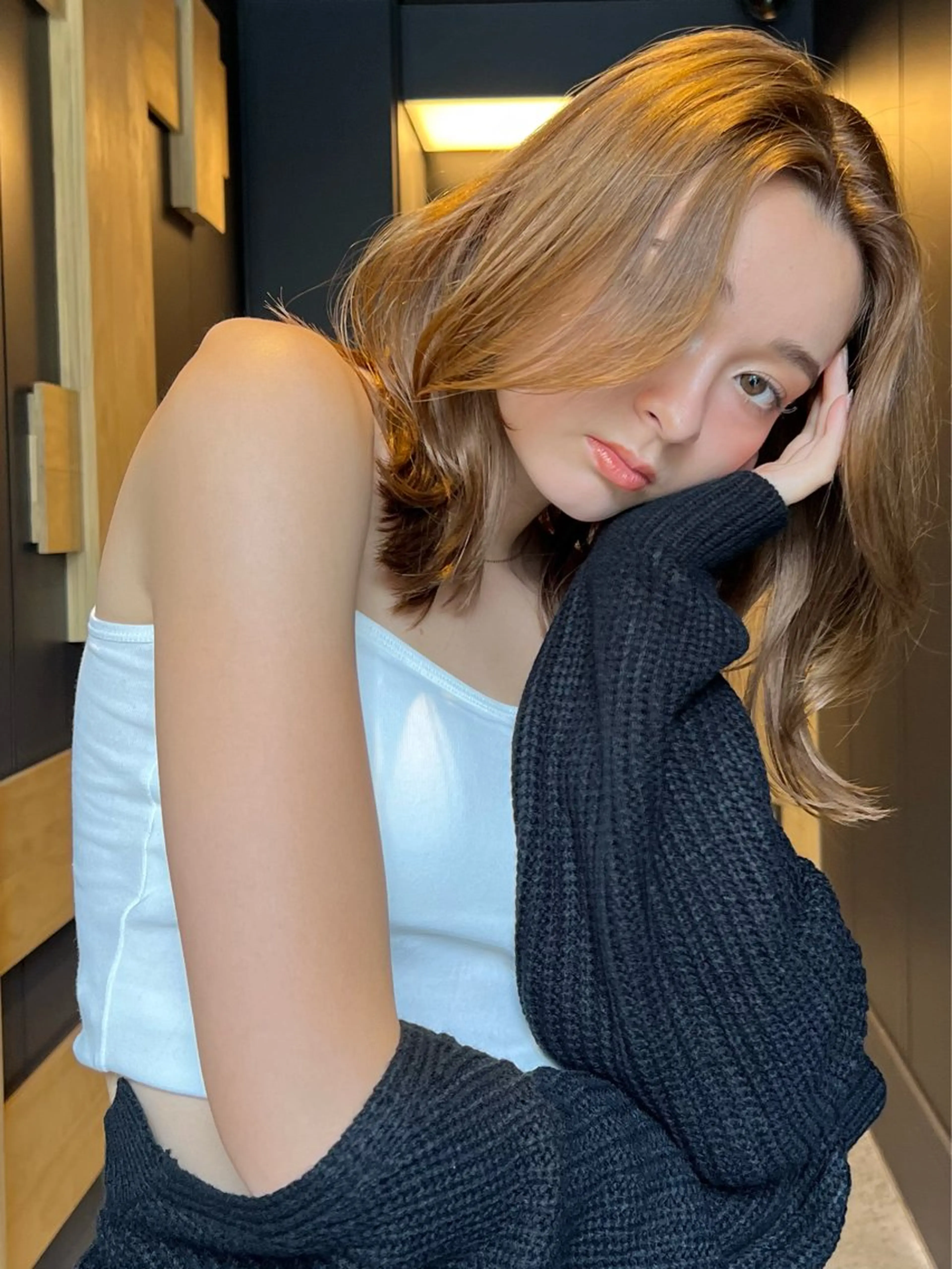 ミディアム カラー 髪質改善/縮毛矯正 鈴木裕介のヘアスタイル