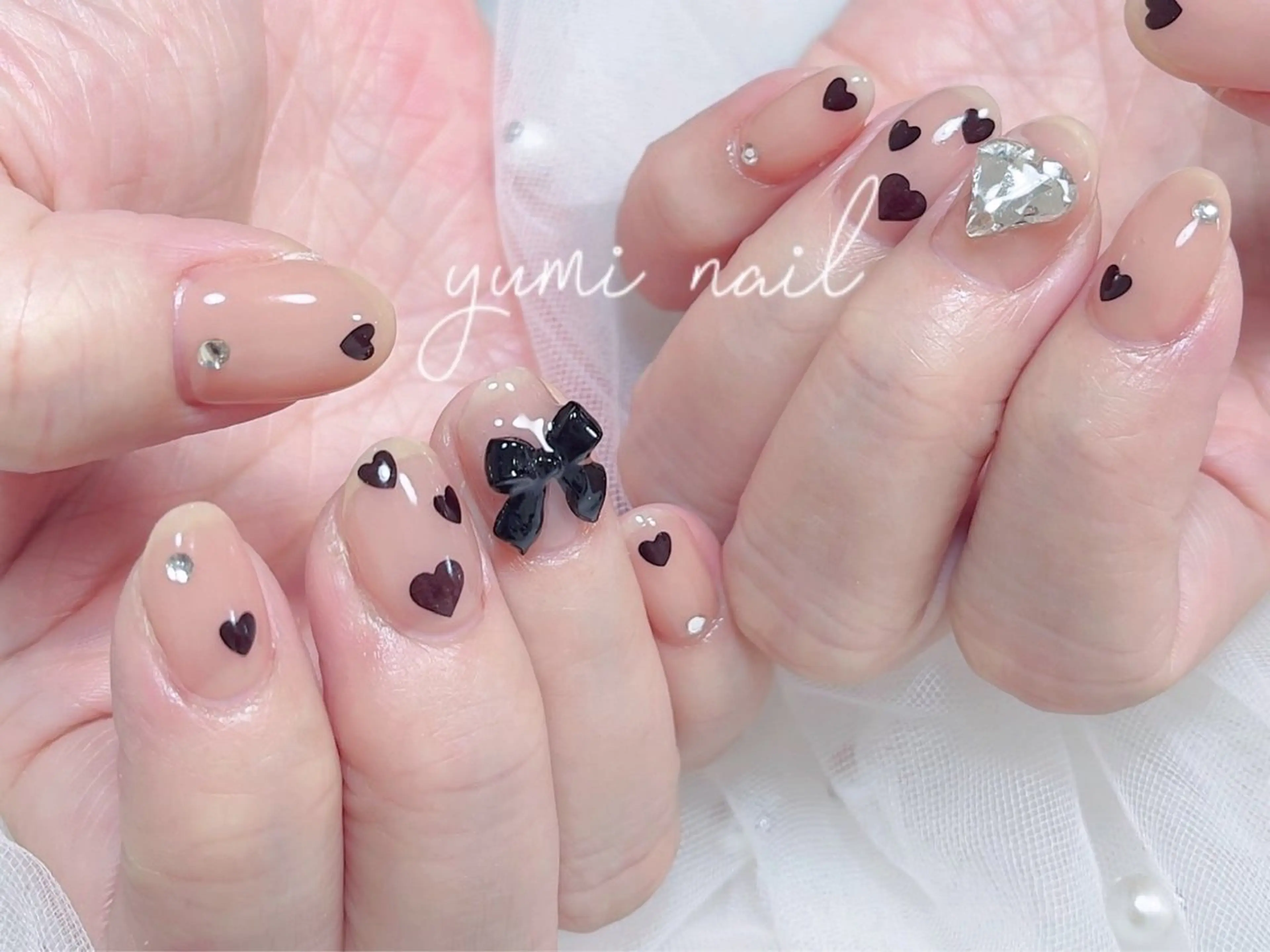 ネイル ハンドネイル 𝐲𝐮𝐦𝐢🎀 長さ出しデザイン専門のネイルデザイン