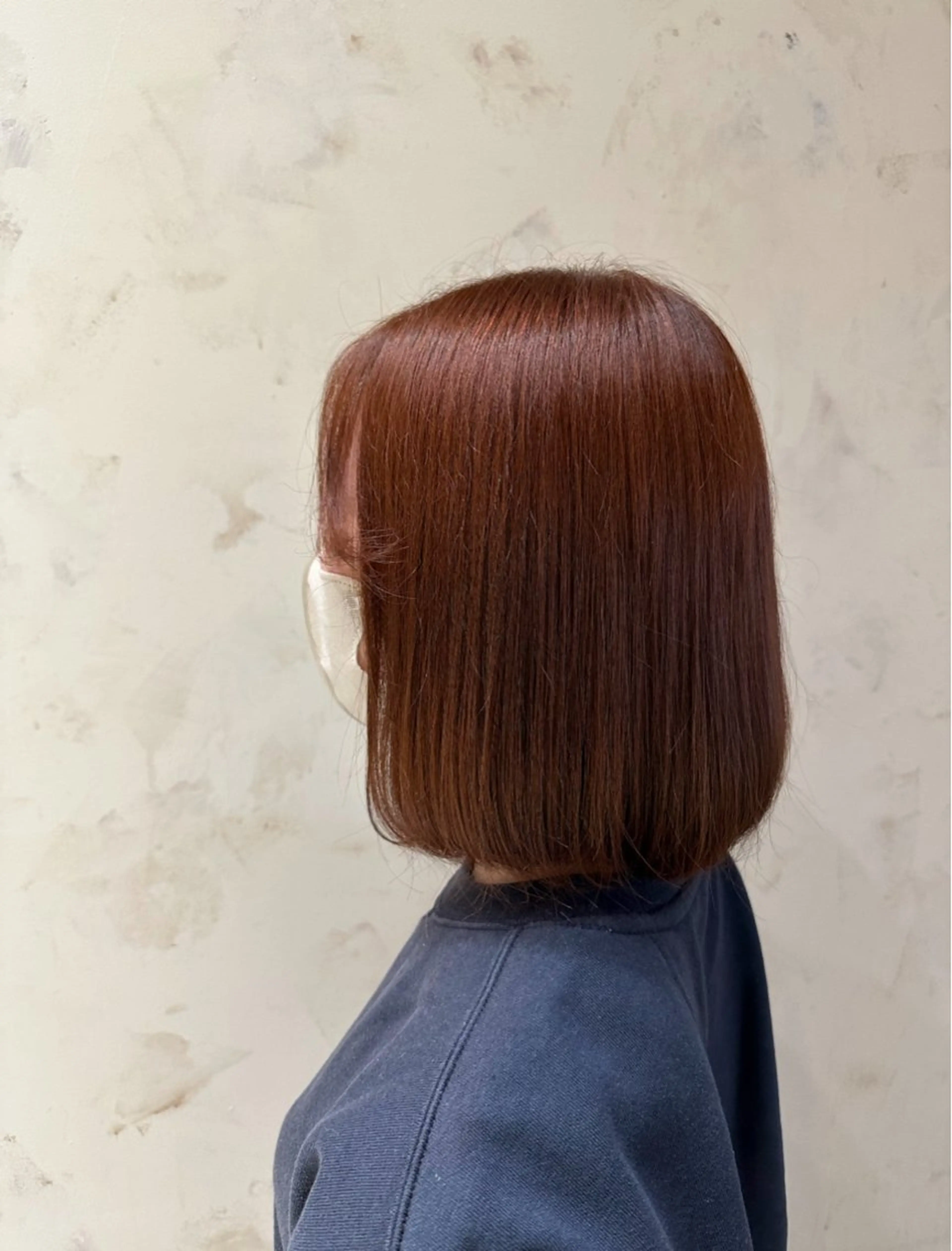 カラー ベージュカラー オレンジ オレンジベージュ ボブ 井上 三沙希のヘアスタイル