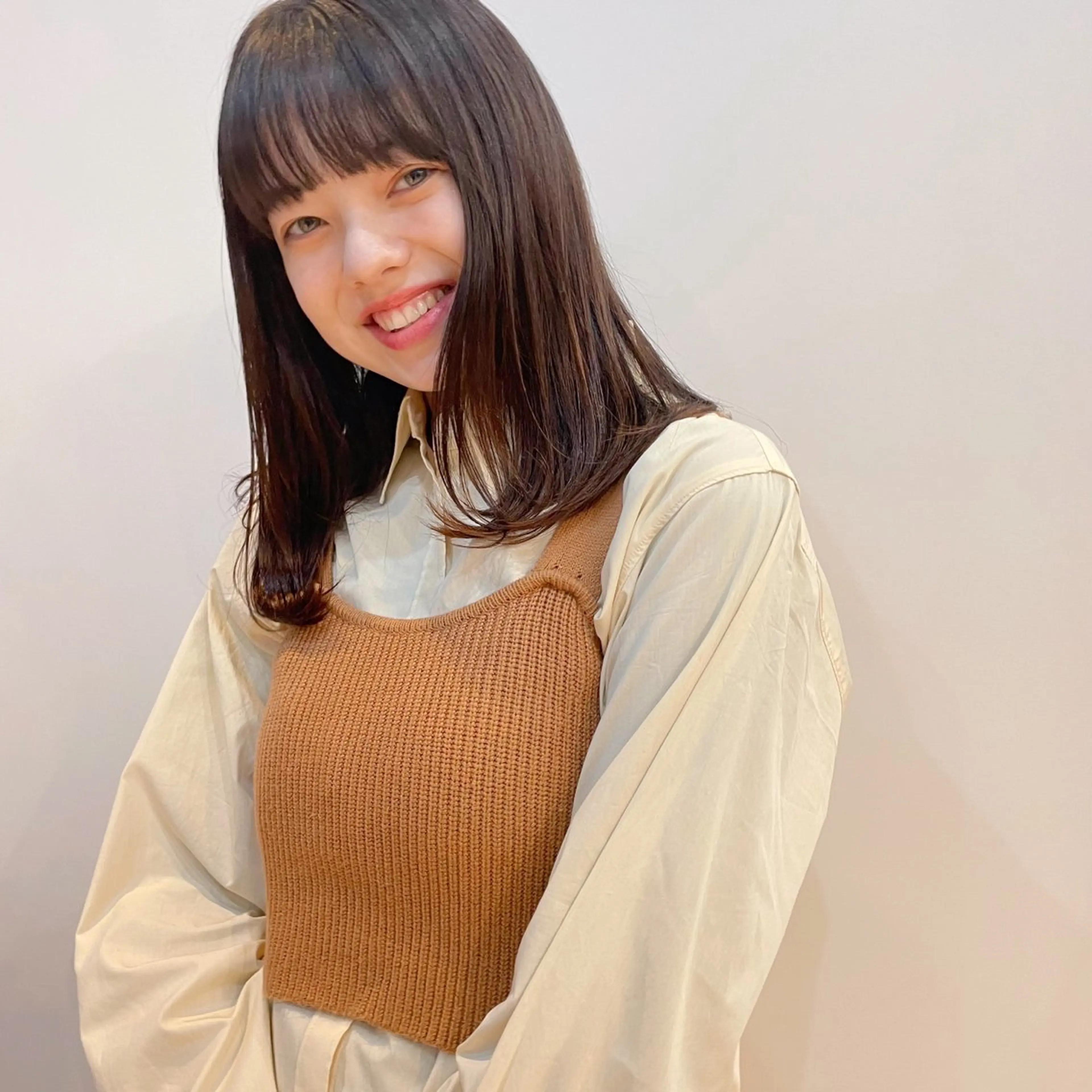 セミロング カット ヘアカラー トリートメント ボブ/ミディアム 親しみやすさ/さくらのヘアスタイル