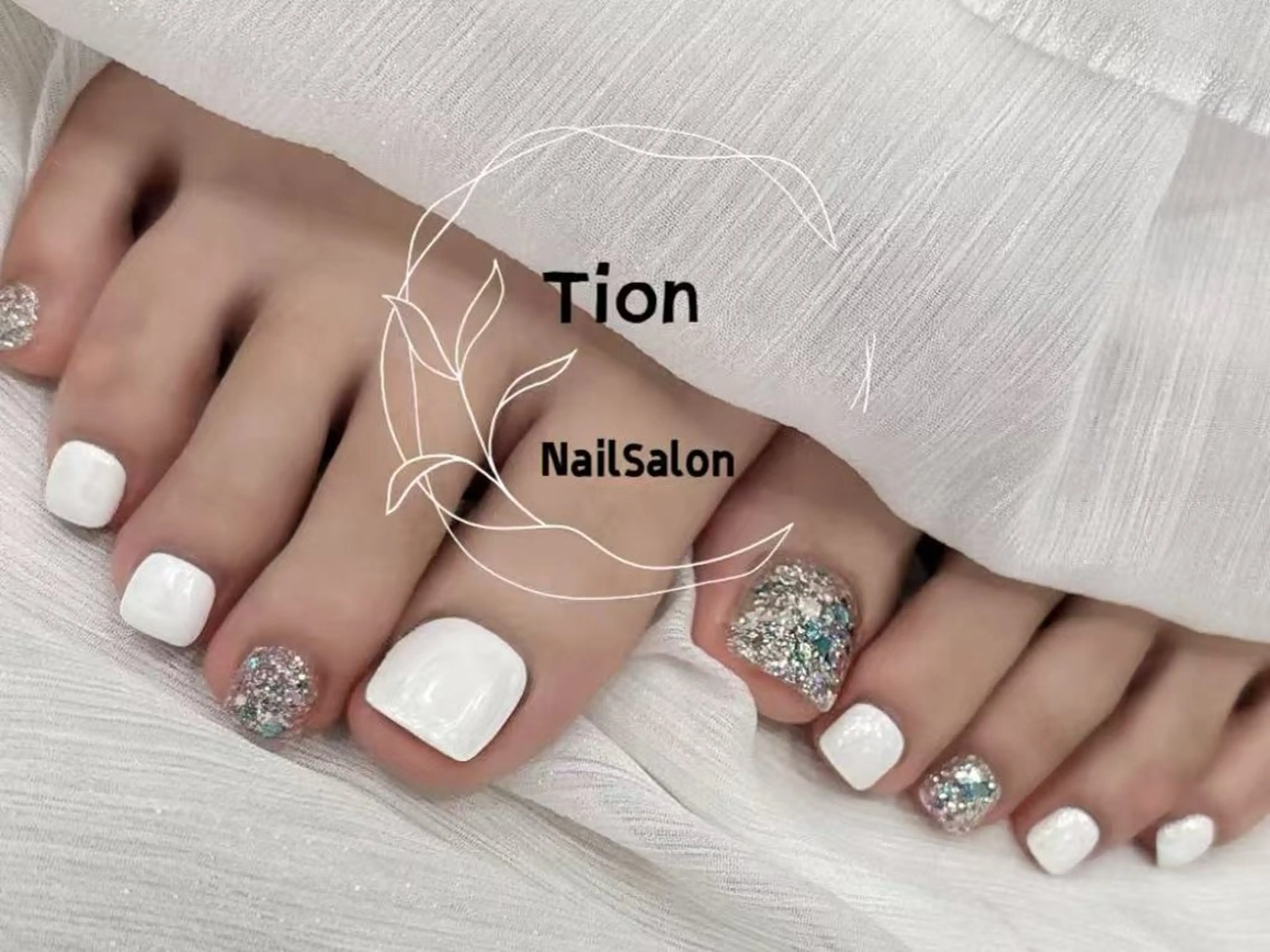 ネイル チークネイル 長さ出し フットネイル フレンチネイル ジェルネイル Nailsalon Tion武蔵小杉店のネイルデザイン