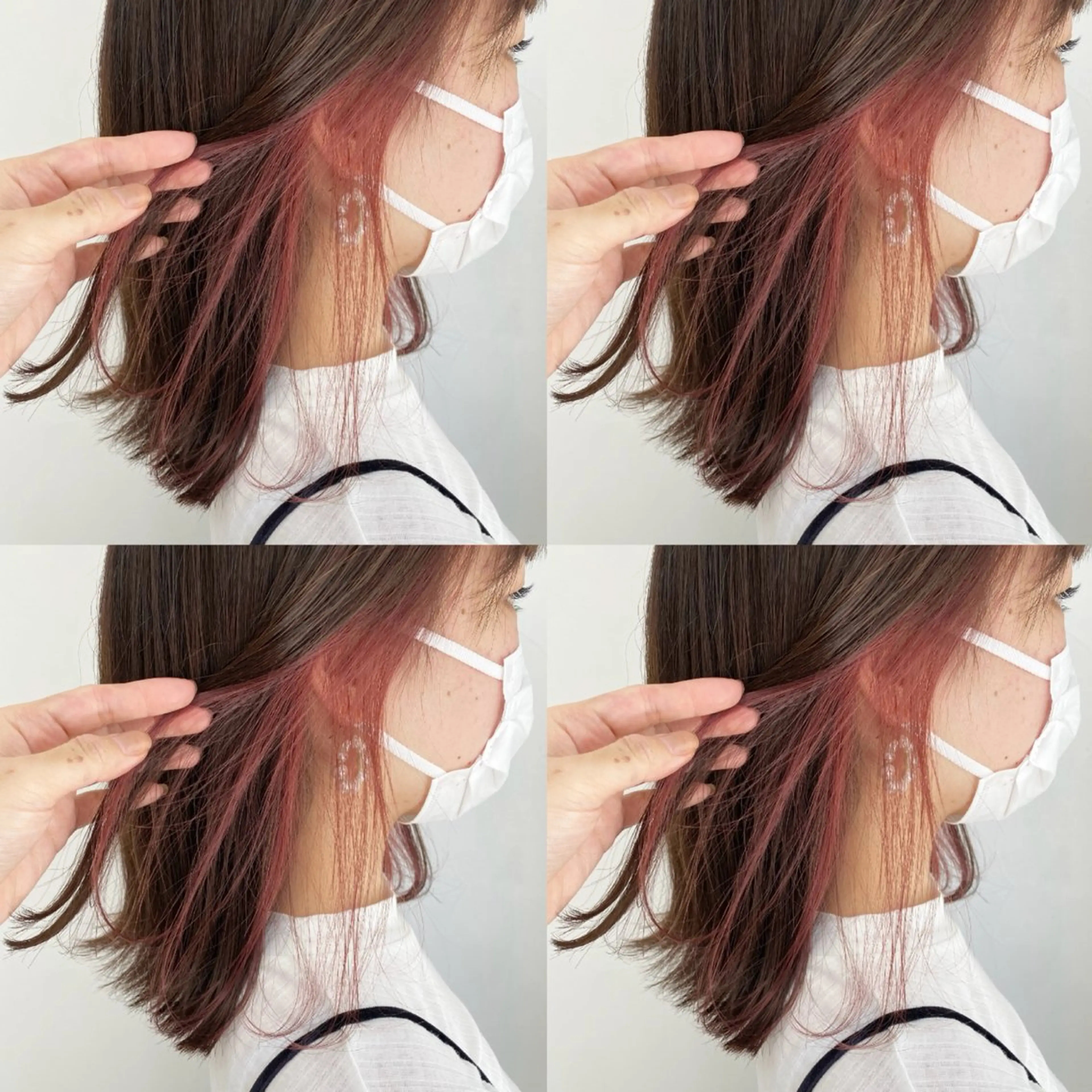 カラー ブリーチ イヤリングカラー Zina‎ 🤍 AYAのヘアスタイル