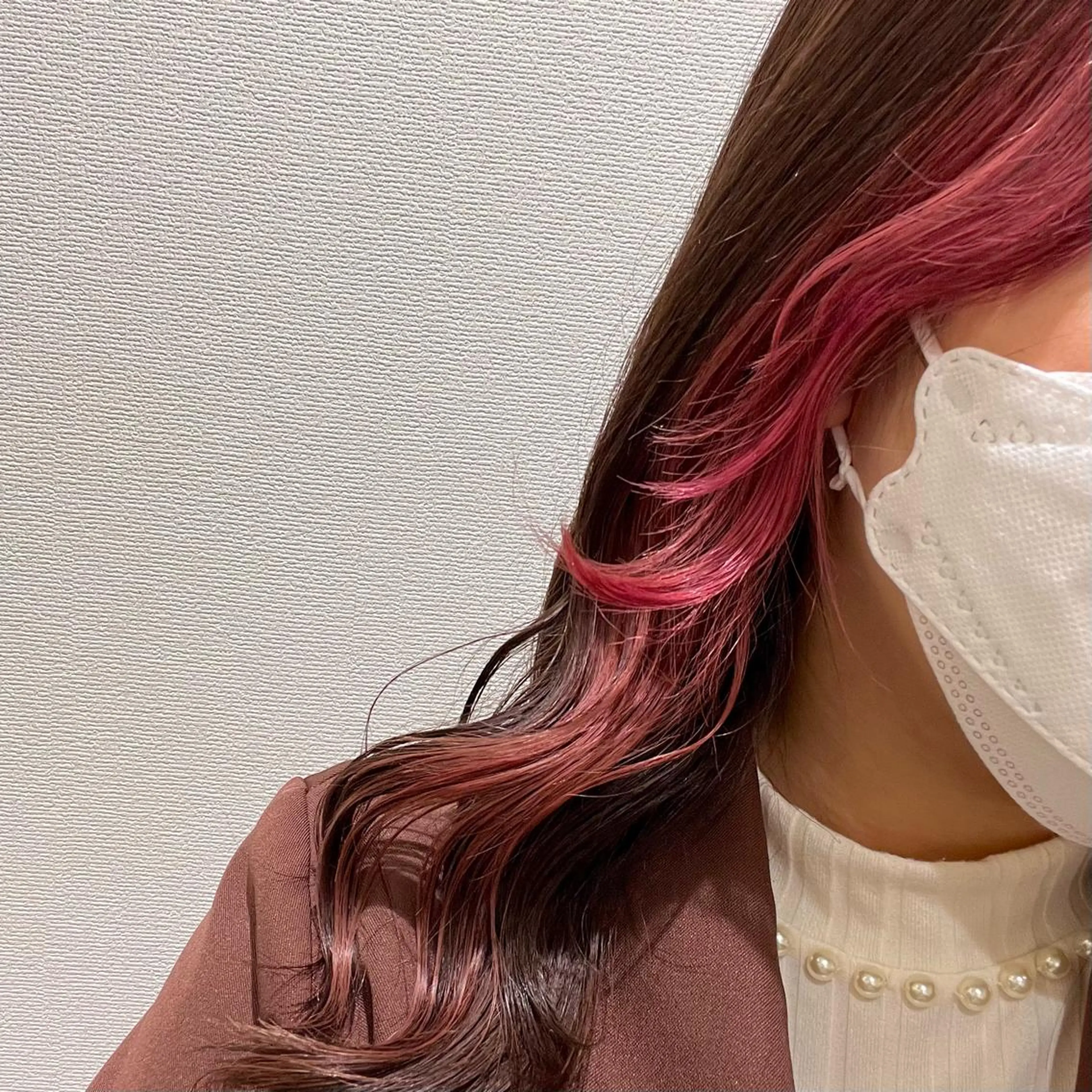 セミロング 三箇島陽香/髪質改善 クロスパーマ縮毛矯正のヘアスタイル
