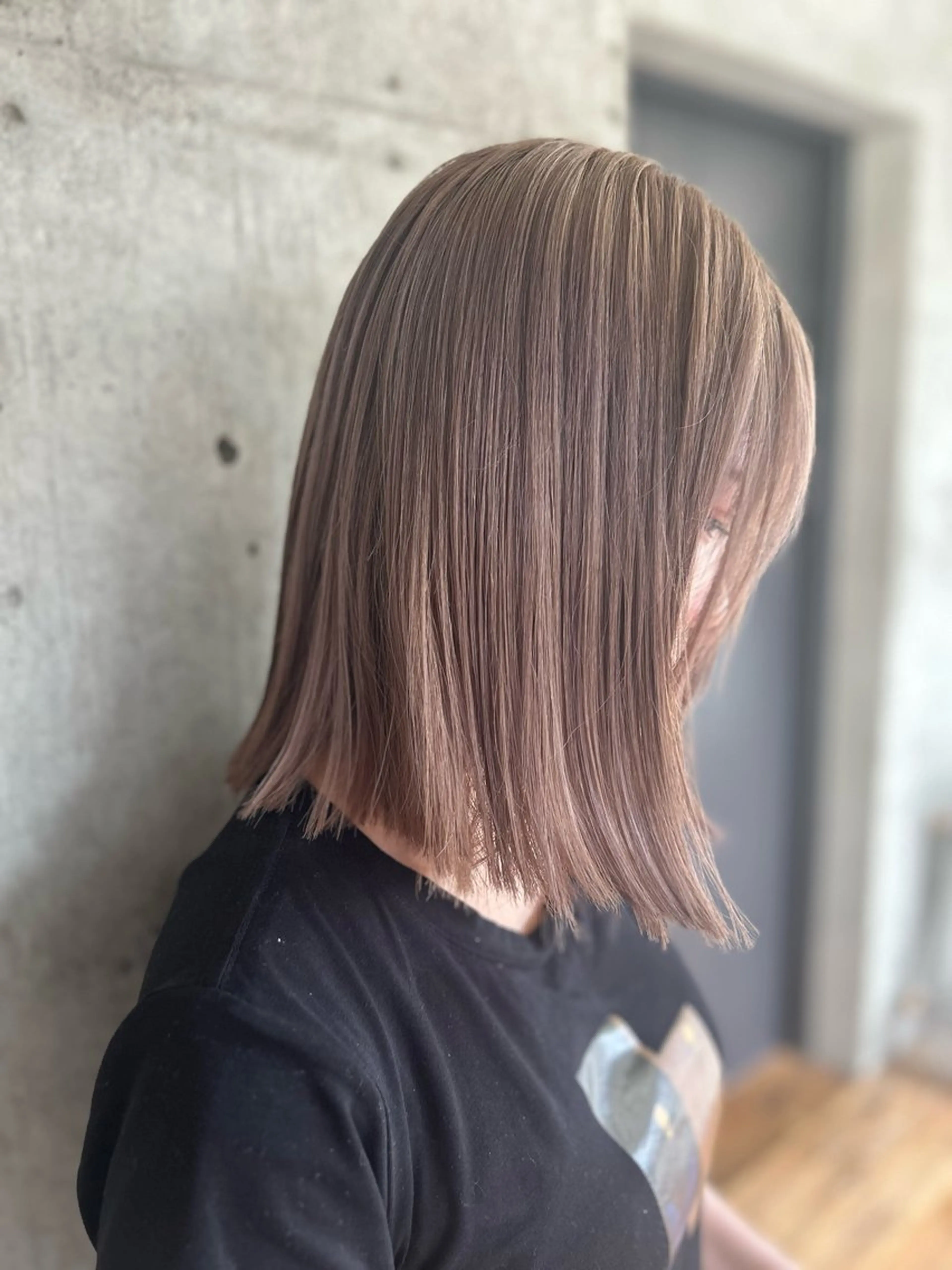 ミディアム カラー カット ヘアカラー トリートメント 🎨デザイン🥇 美髪・艶髪　日暮千敬のヘアスタイル