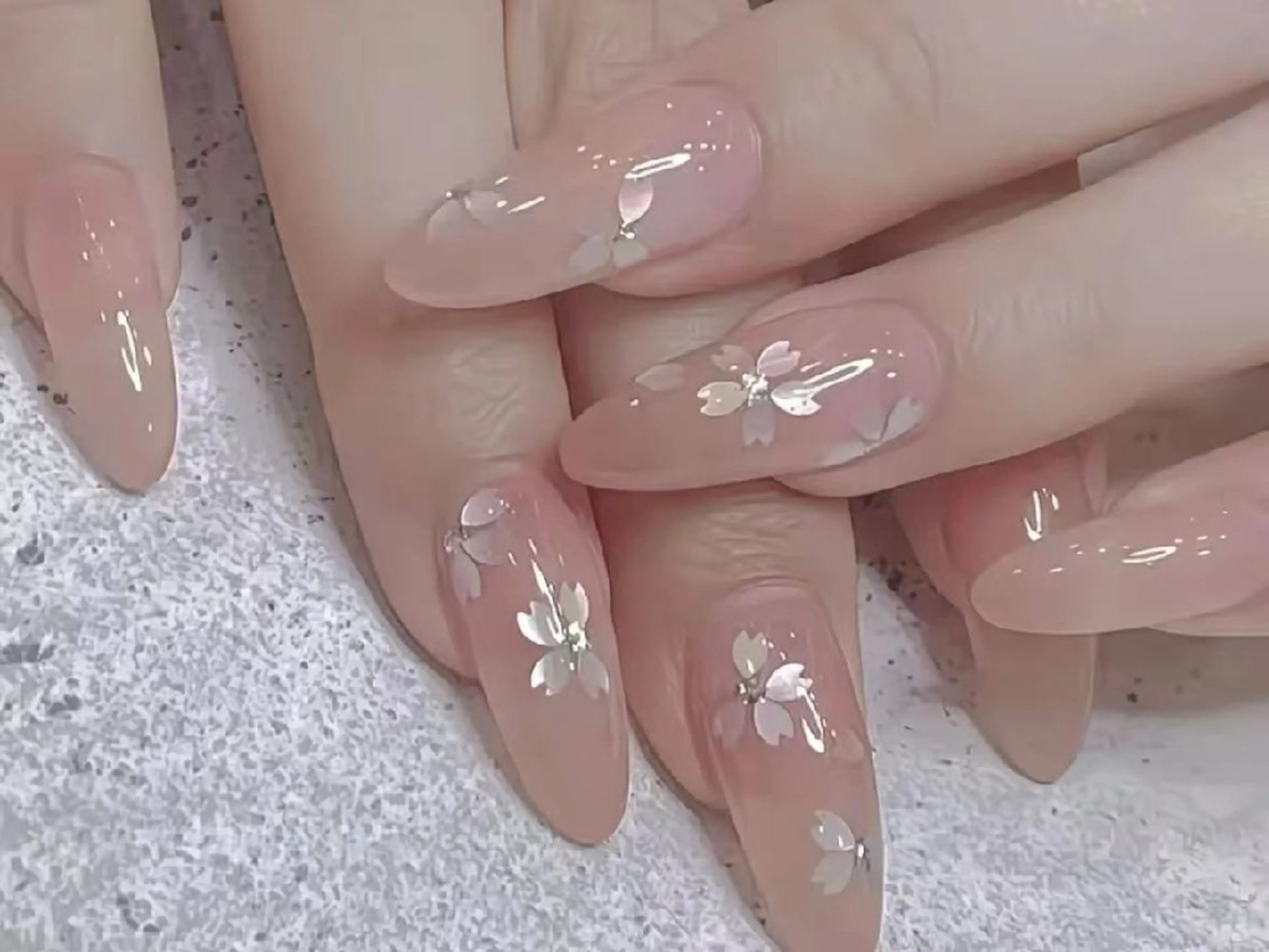 ネイル ハンドネイル Snow nail  💕 新宿🌸のネイルデザイン