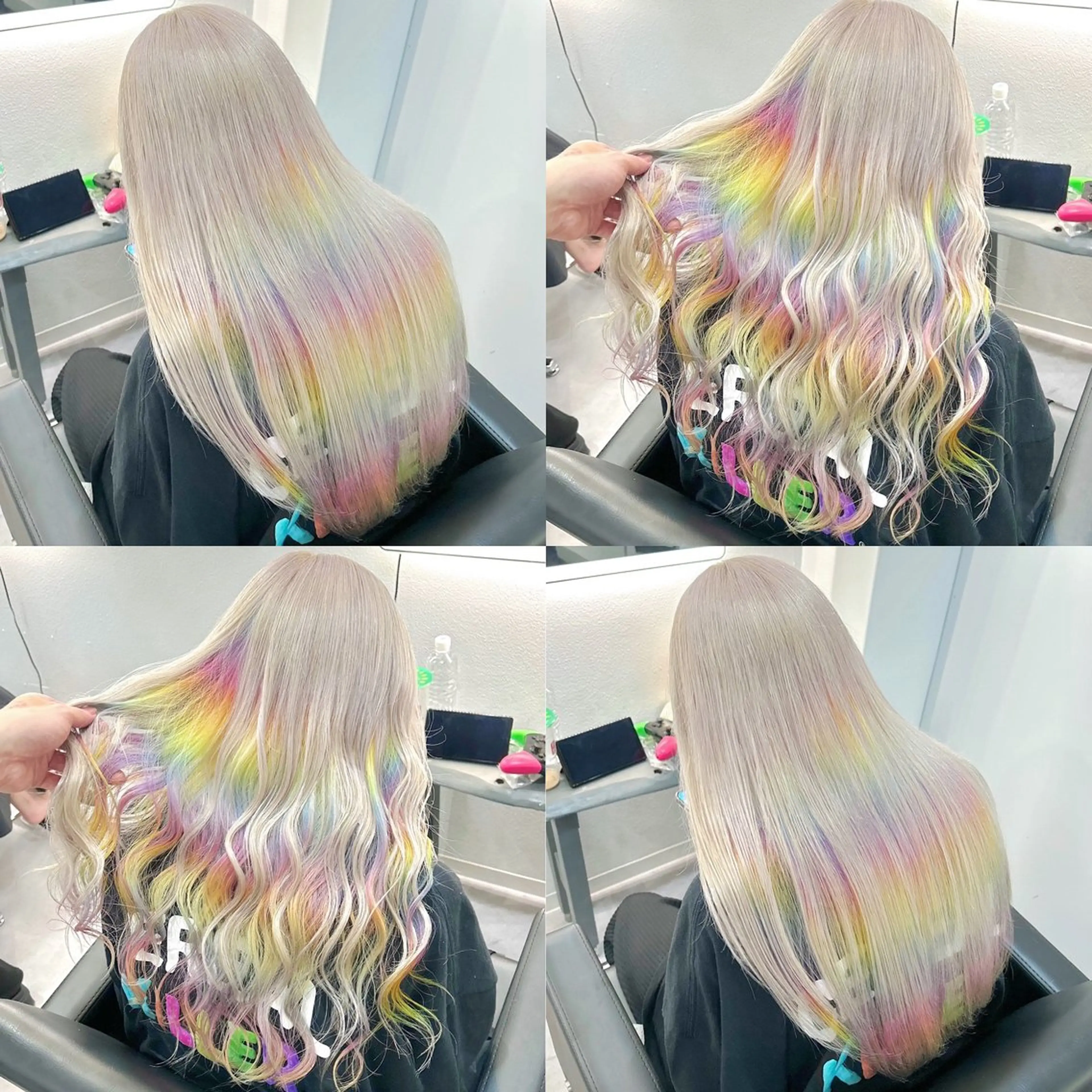 ロング カラー ヘアカラー ブリーチ&エクステ 🥀ケアカラー特化のヘアスタイル