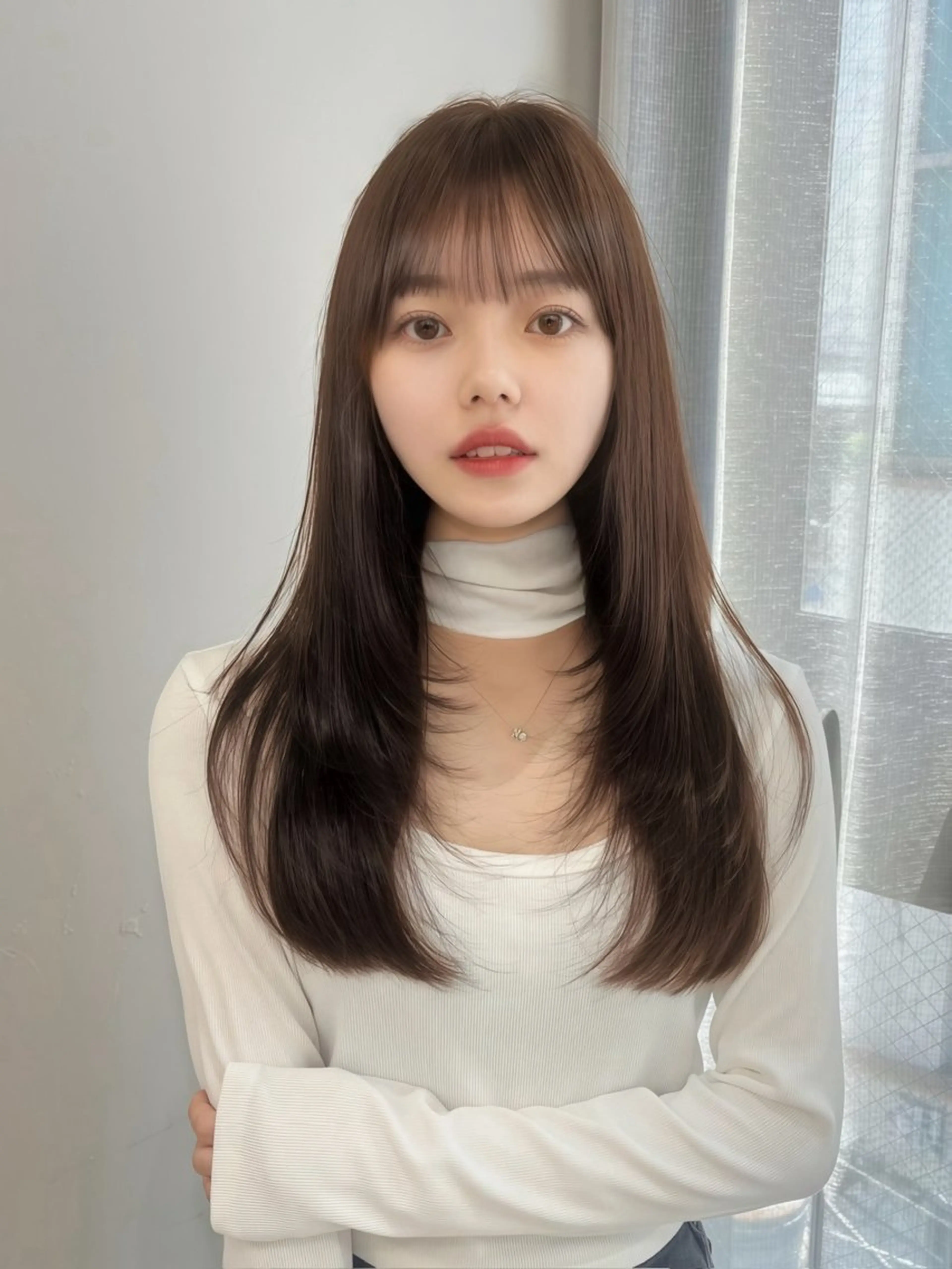 【ミニモ限定メニュー🌟】カット+最高級カラー+トリートメント🎀 【髪質改善/艶髪/韓国風】の写真