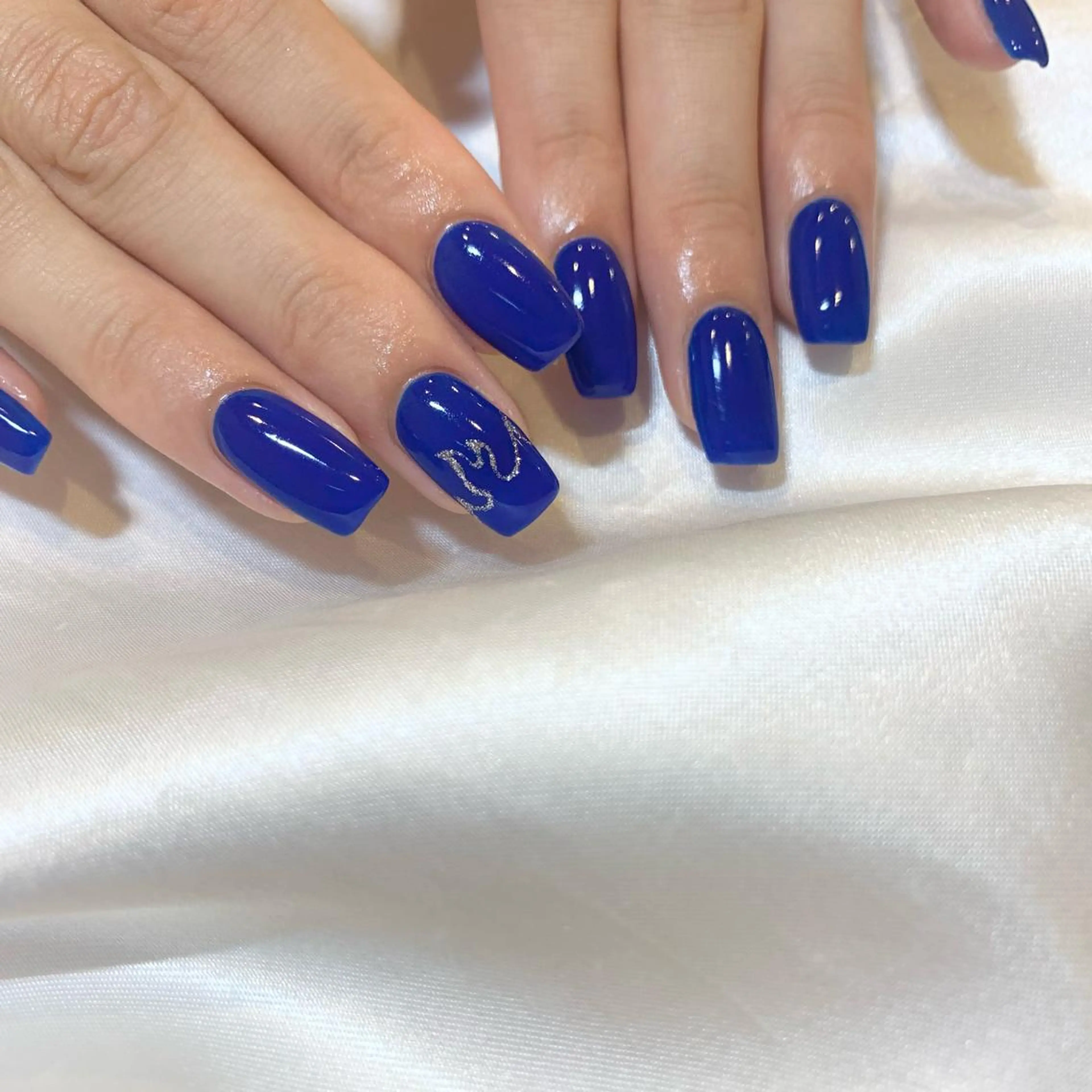 ネイル ブルー 韓国ネイル 夏ネイル ハンドネイル ui nailのネイルデザイン