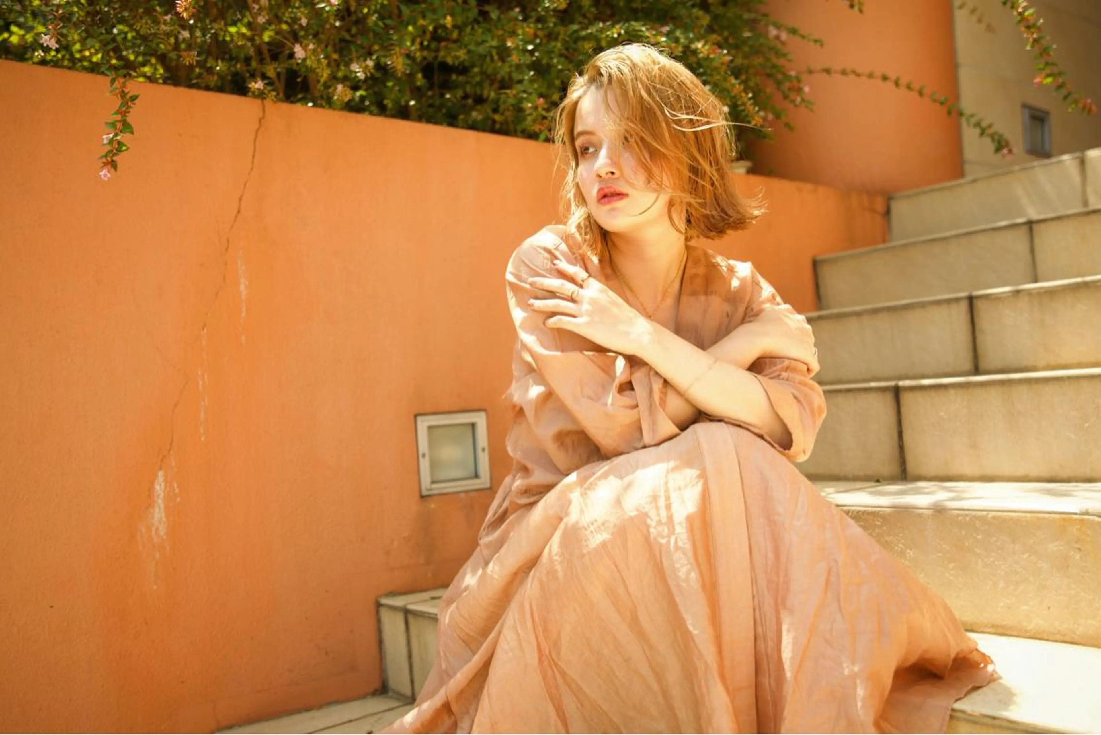 ミディアム カラー ヘアアレンジ カット ヘアカラー トリートメント Peyp所属・早瀬裕之 パーマのヘアスタイル