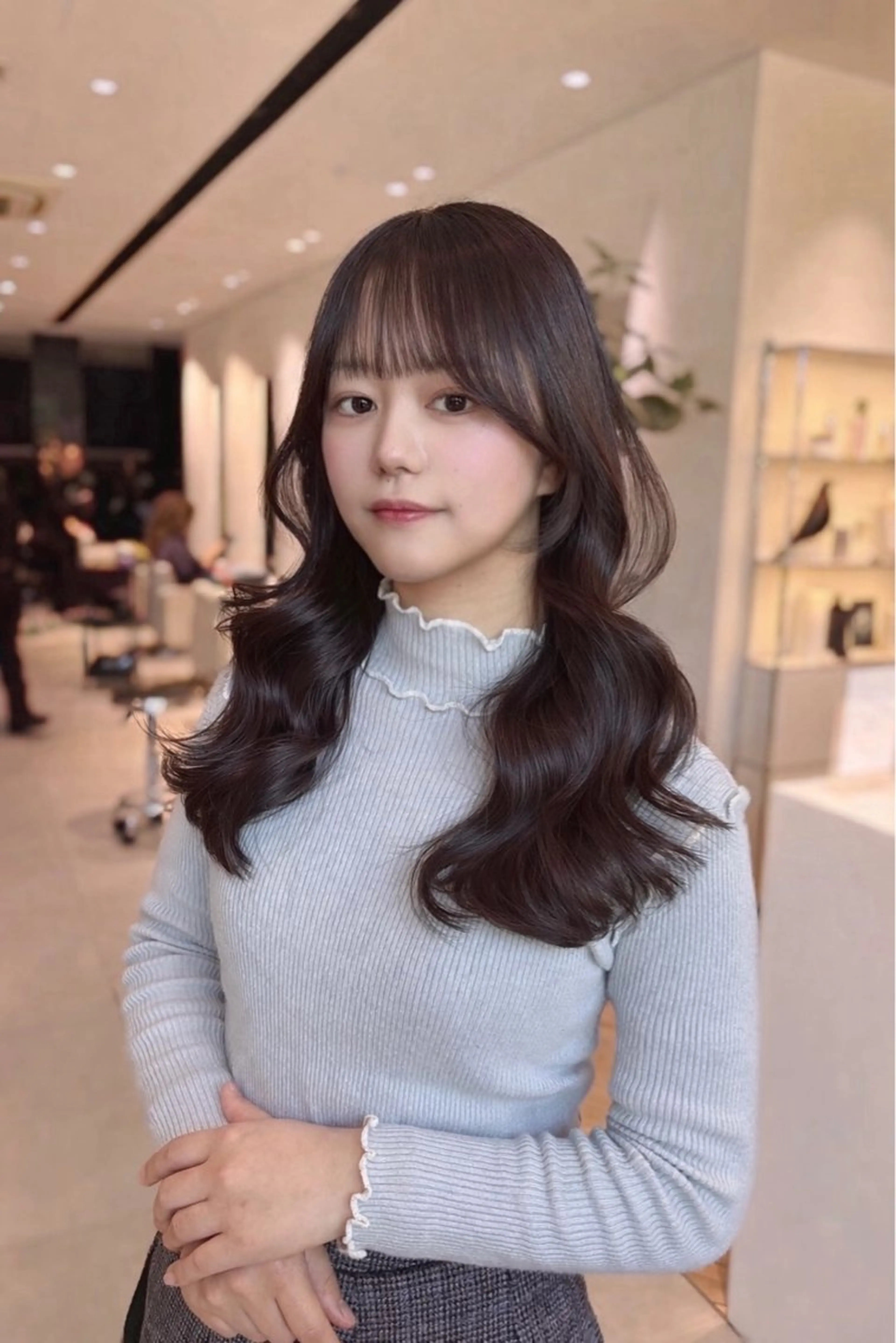 ロング カラー 韓国風ヘア レイヤーカット カット ヘアカラー トリートメント 銀座/韓国レイヤー/ 艶カラー🍓原田侑依のヘアスタイル