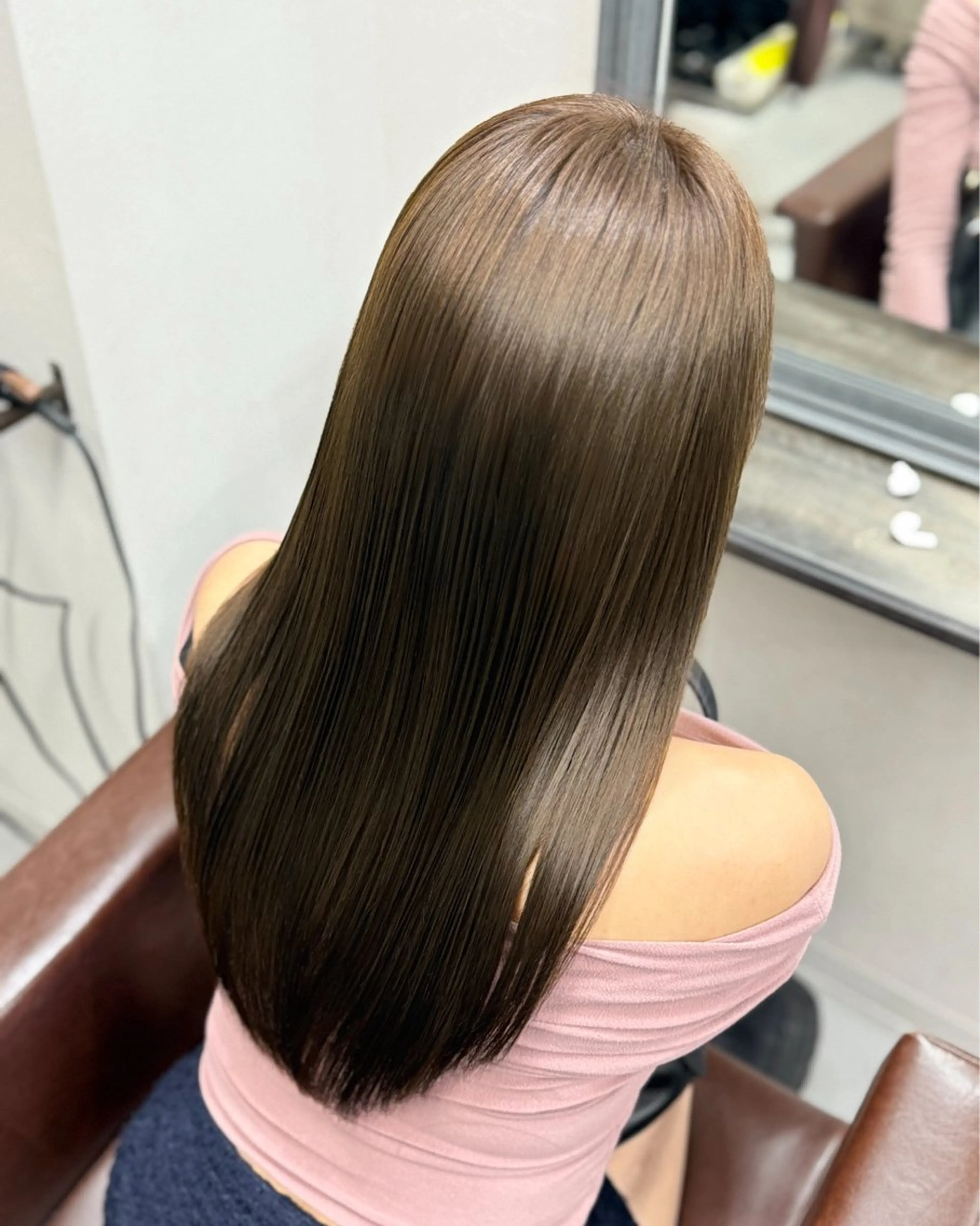 ロング カラー 縮毛矯正 ヘアセット 縮毛矯正/韓国 /店長/KANATOのヘアスタイル