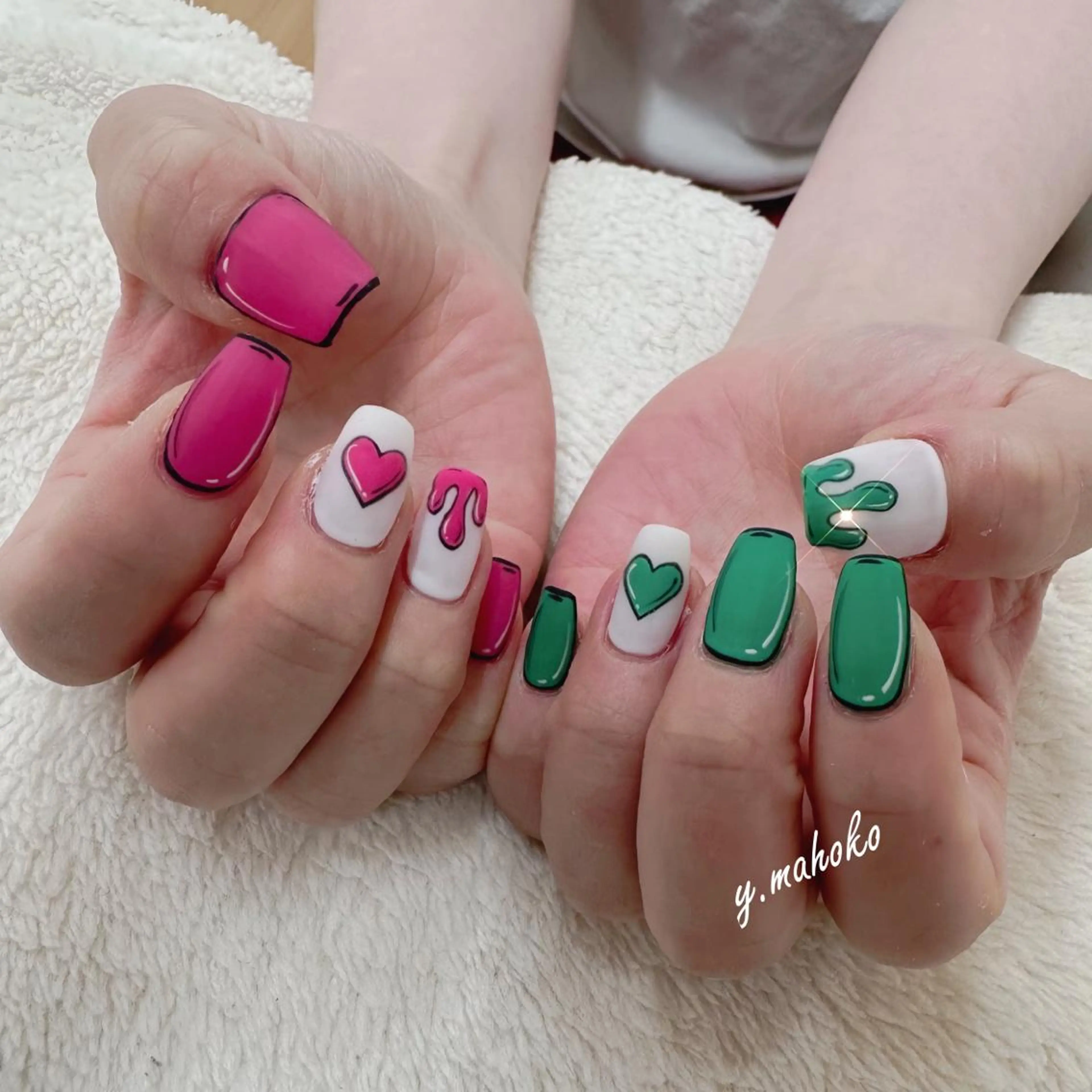 ネイル ハンドネイル パラジェル有/ 長さだし/mahoのネイルデザイン