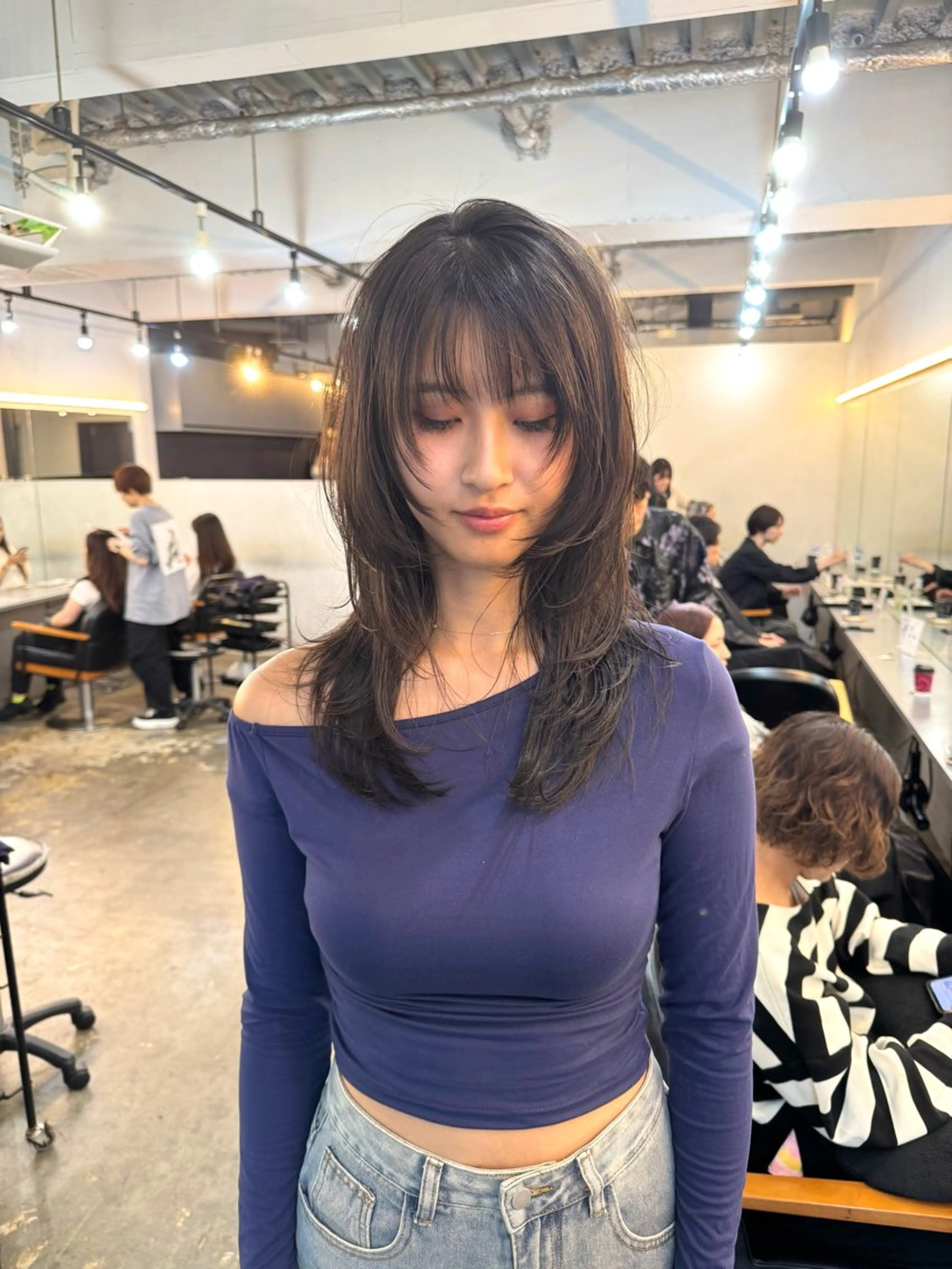 ロング カラー カット ヘアカラー トリートメント 🪡韓国レイヤー /髪質改善/菊池🪡のヘアスタイル