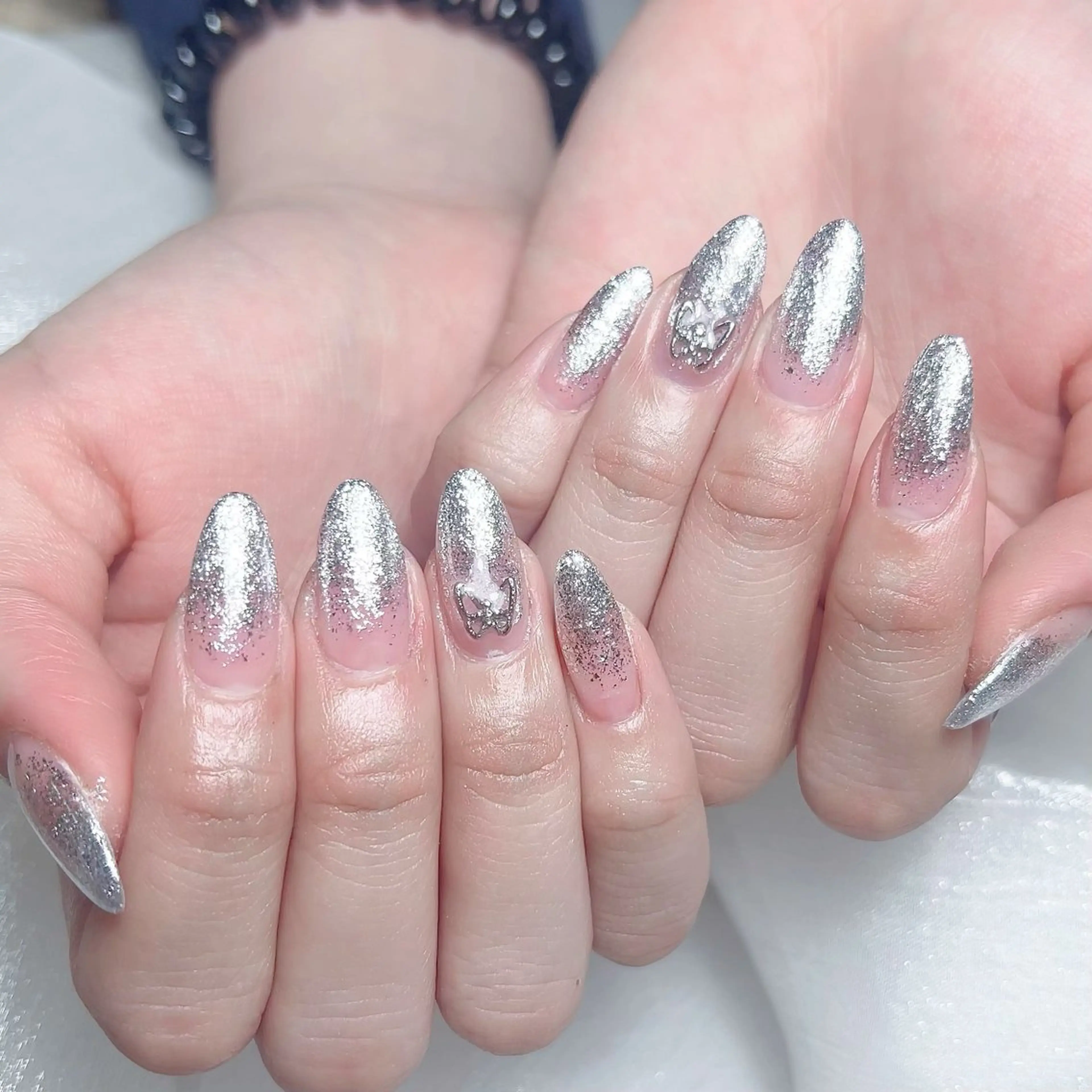 メンズ キッズ ネイル メンズ韓国風 アートネイル オーロラネイル ガーリー キラキラネイル ハンドネイル Nail salon 木にいるのネイルデザイン