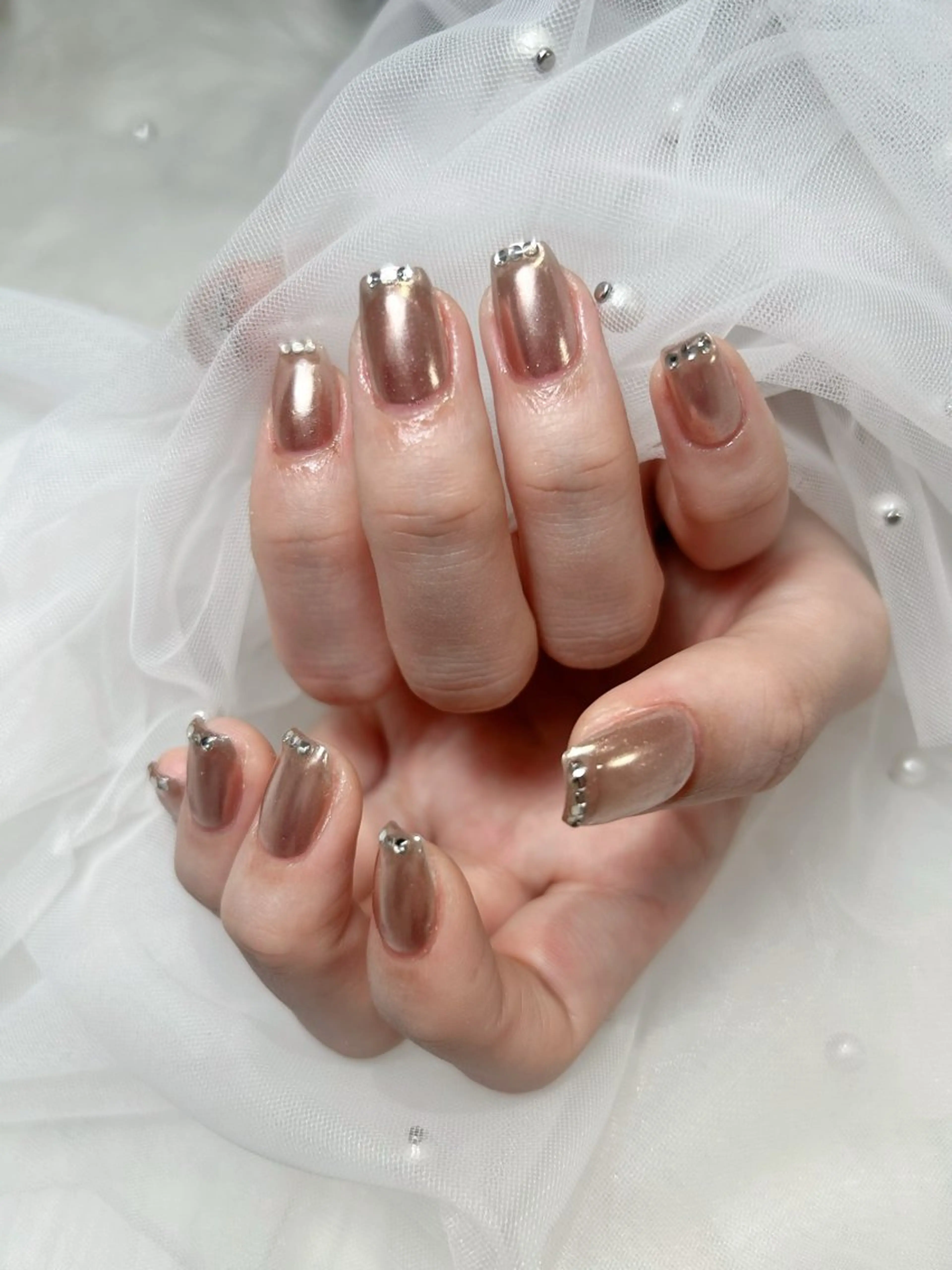 ネイル アートネイル 桜ネイル フレンチネイル ガラスフレンチ グラデーション 🌈 Laule'aのネイルデザイン