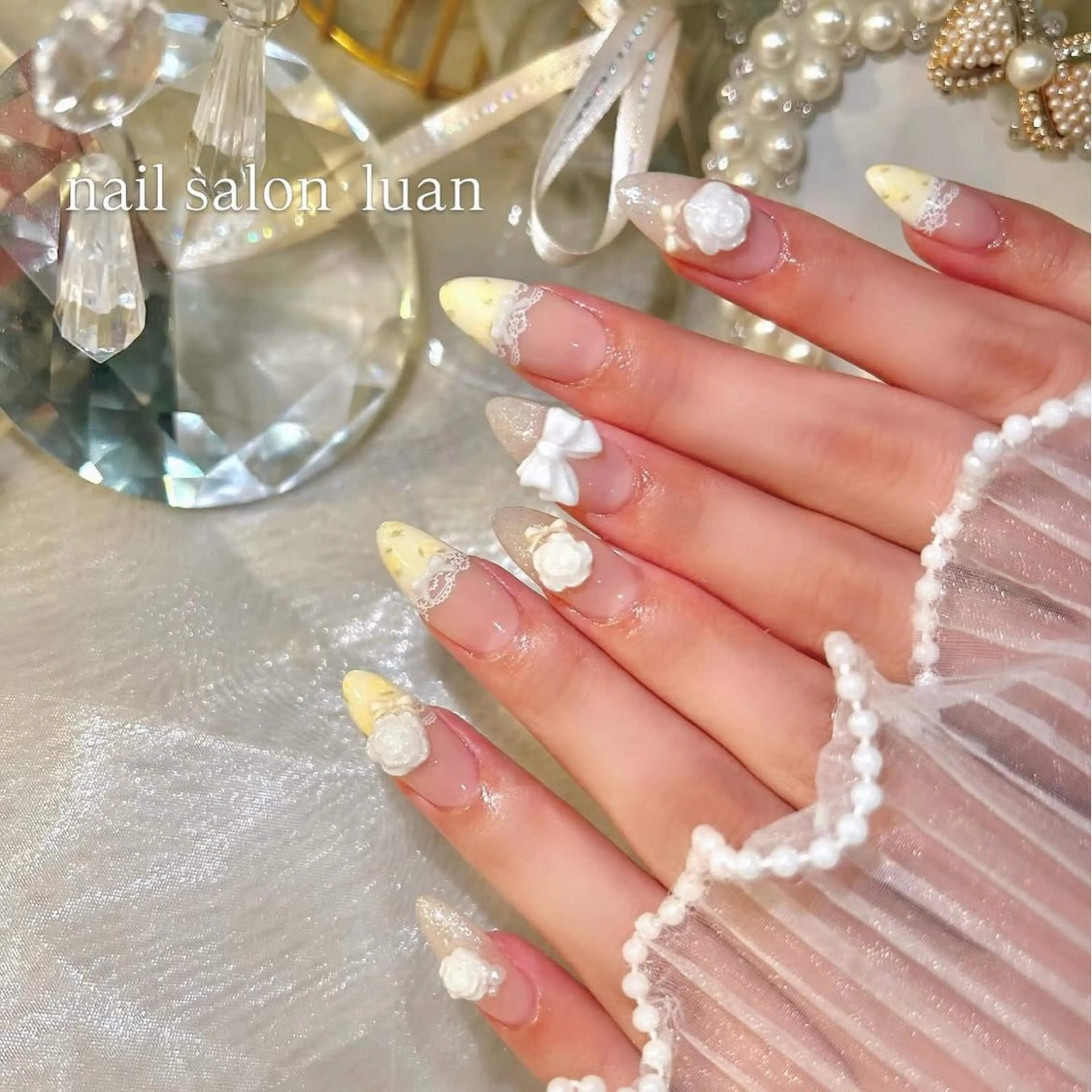 ネイル 長さ出し 持ち込み nail salon luan堀江店のネイルデザイン