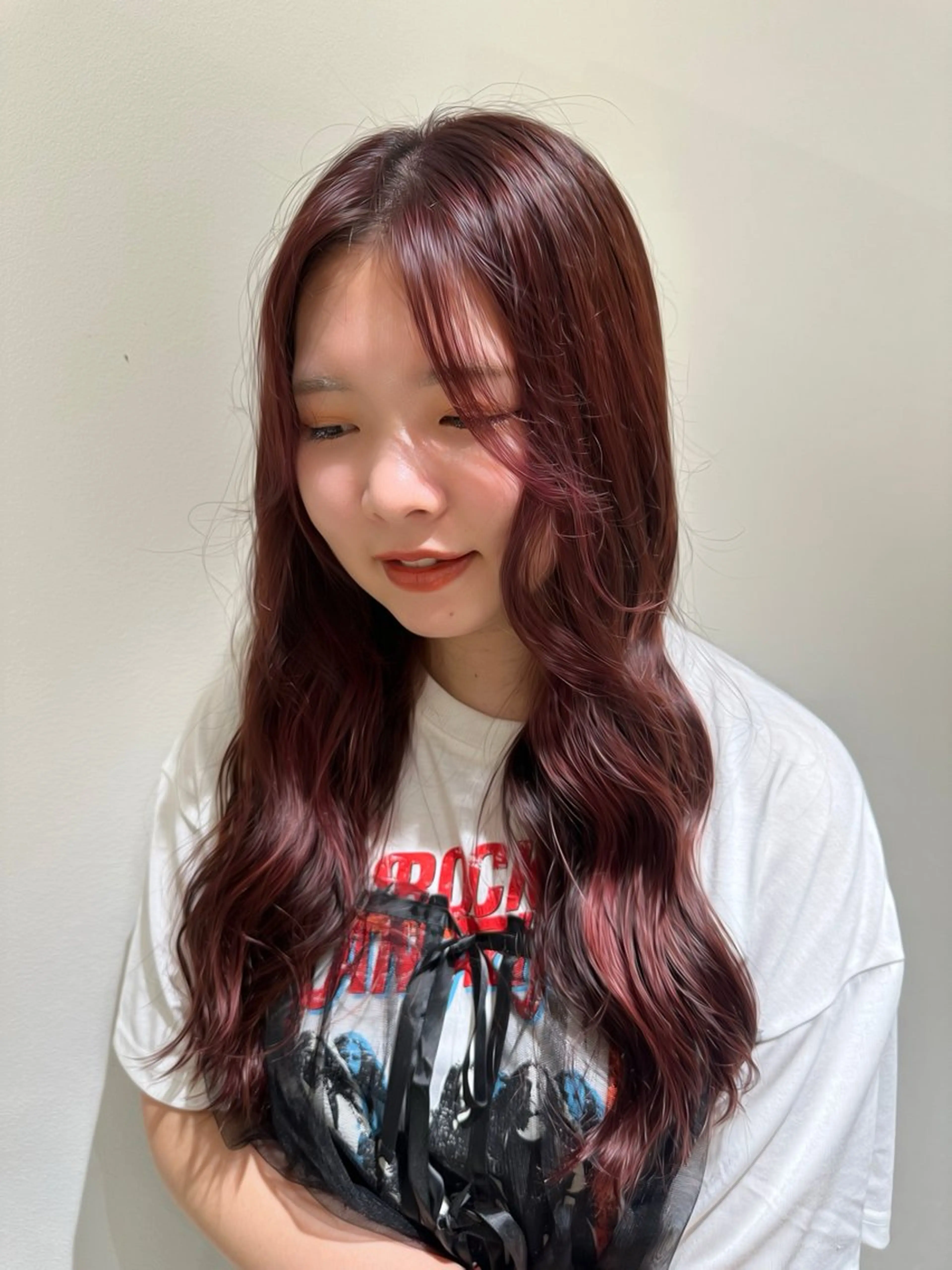 ロング カラー ヘアカラー ショート/レイヤー 高野菜瑠のヘアスタイル