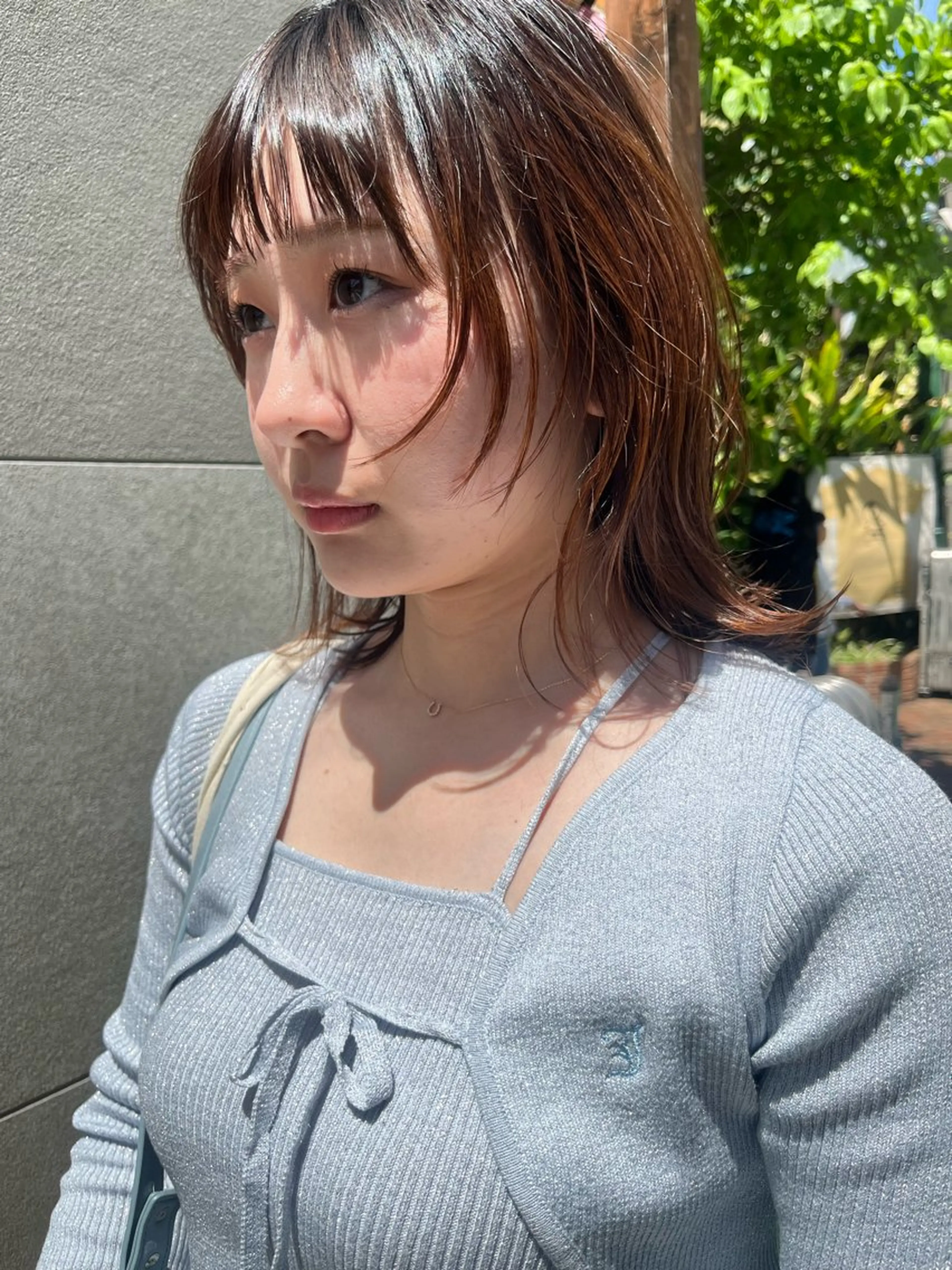 ミディアム 顔周りカット レイヤーカット カット 似合わせパーマ/ 山本銀次郎のヘアスタイル
