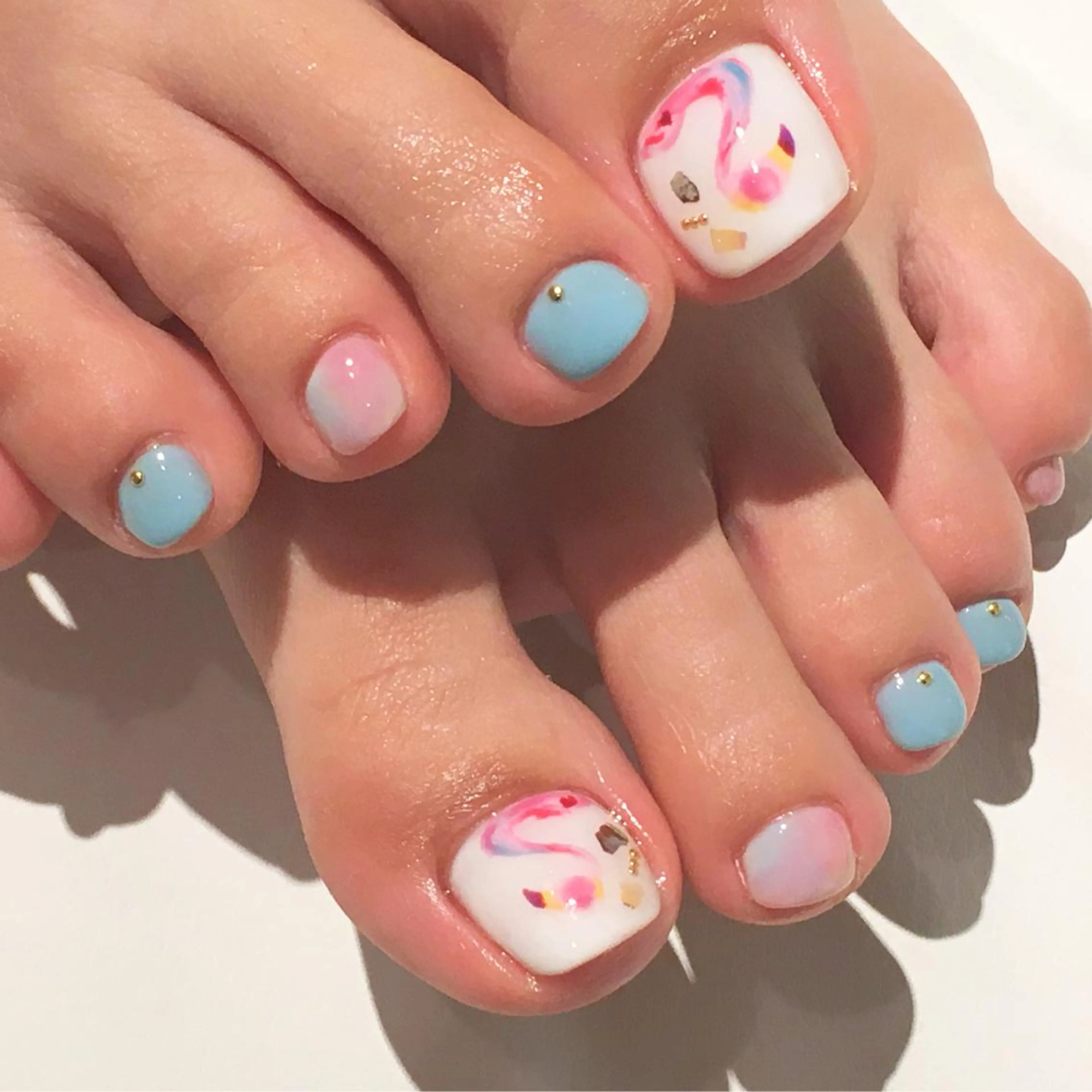 ネイル アートネイル ストーンネイル フットネイル 山田 貴子のネイルデザイン