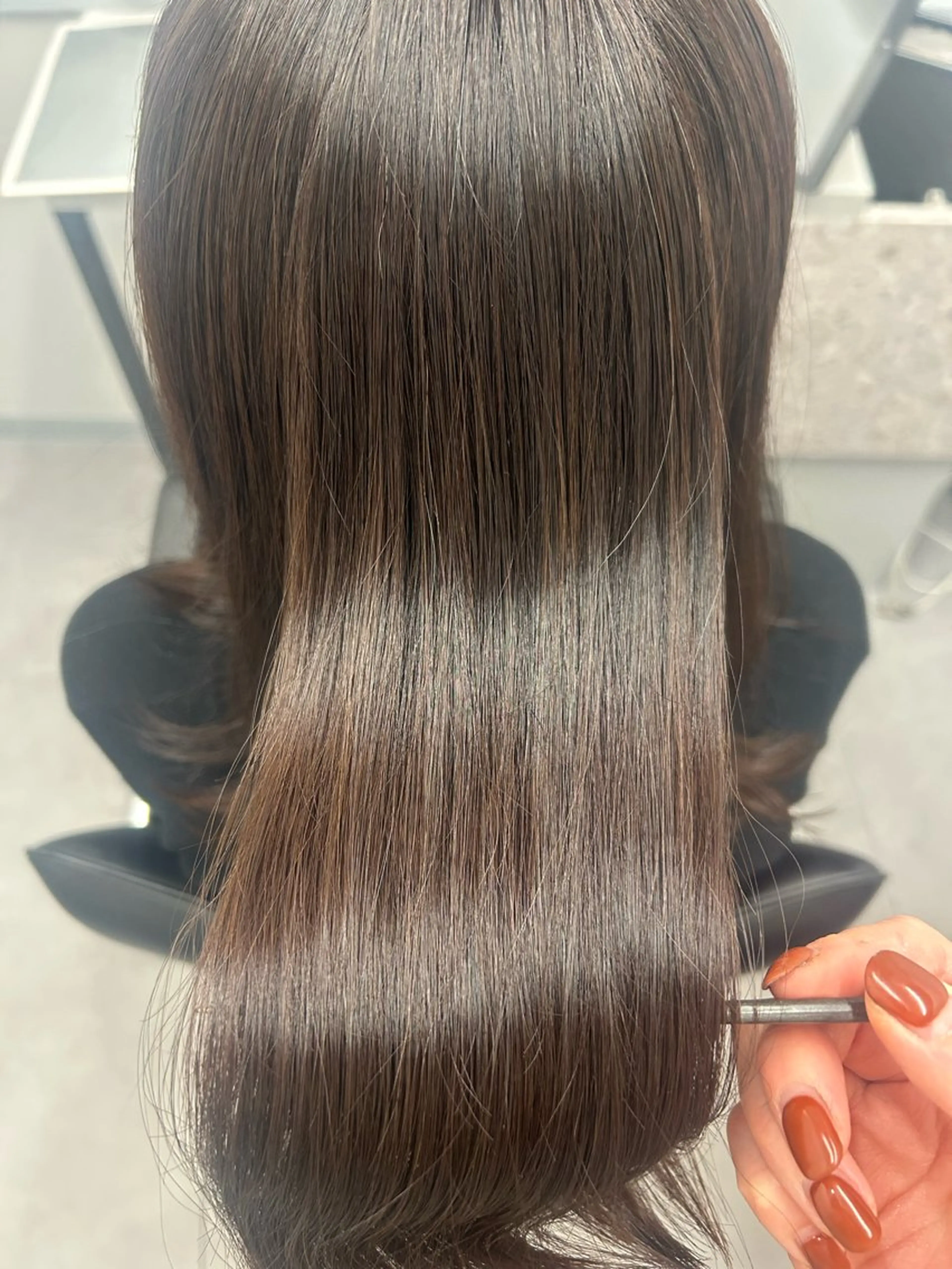 ロング カラー ブラウンカラー 透明感カラー モカブラウン カット ヘアカラー トリートメント 🌷MIREA🌷 LUANA 難波店のヘアスタイル