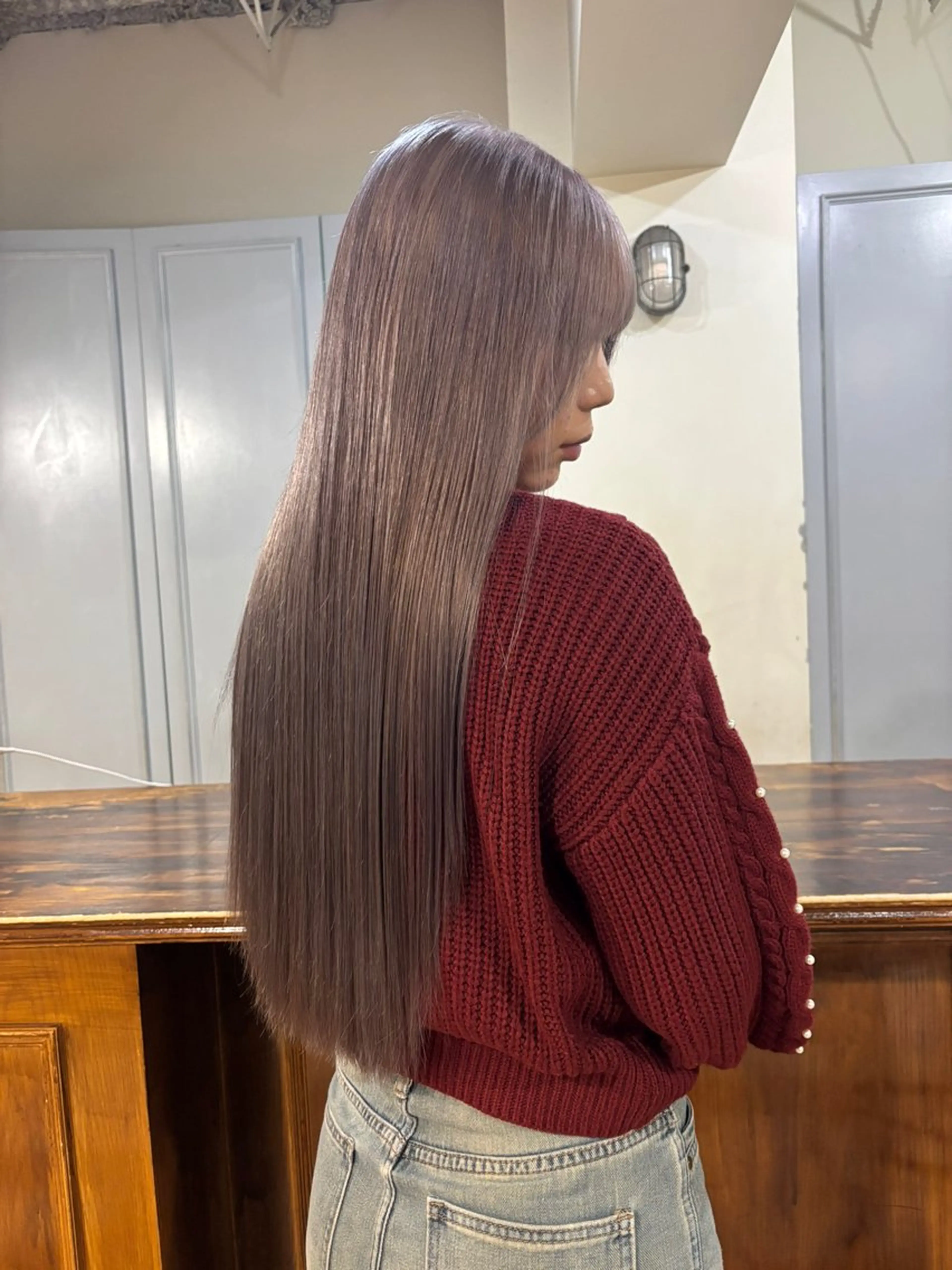 ロング ブリーチなしベージュ カラー✨Takeのヘアスタイル