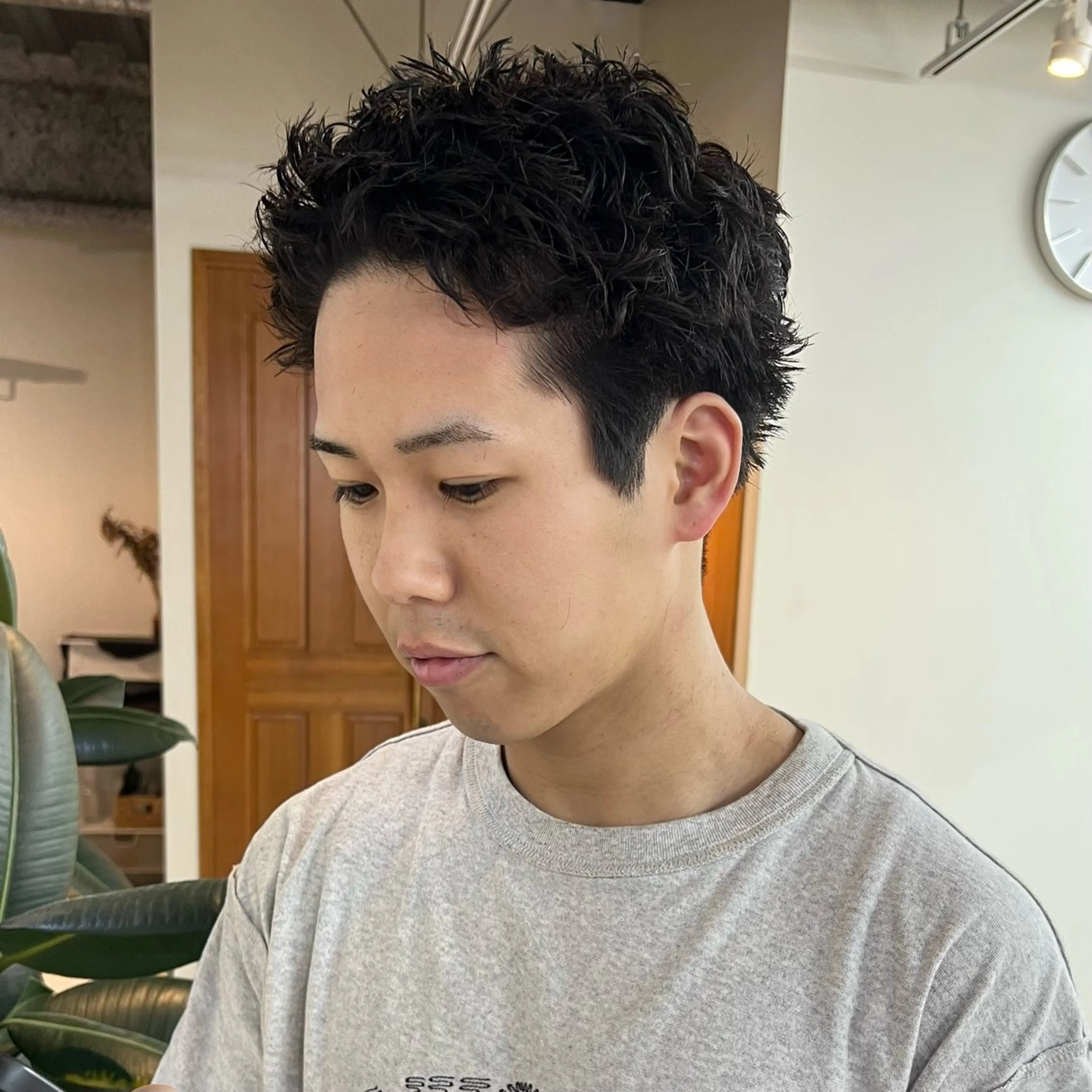 ショート パーマ ショートヘア カット パーマ 大人メンズヘア メンズパーマSHUNのヘアスタイル