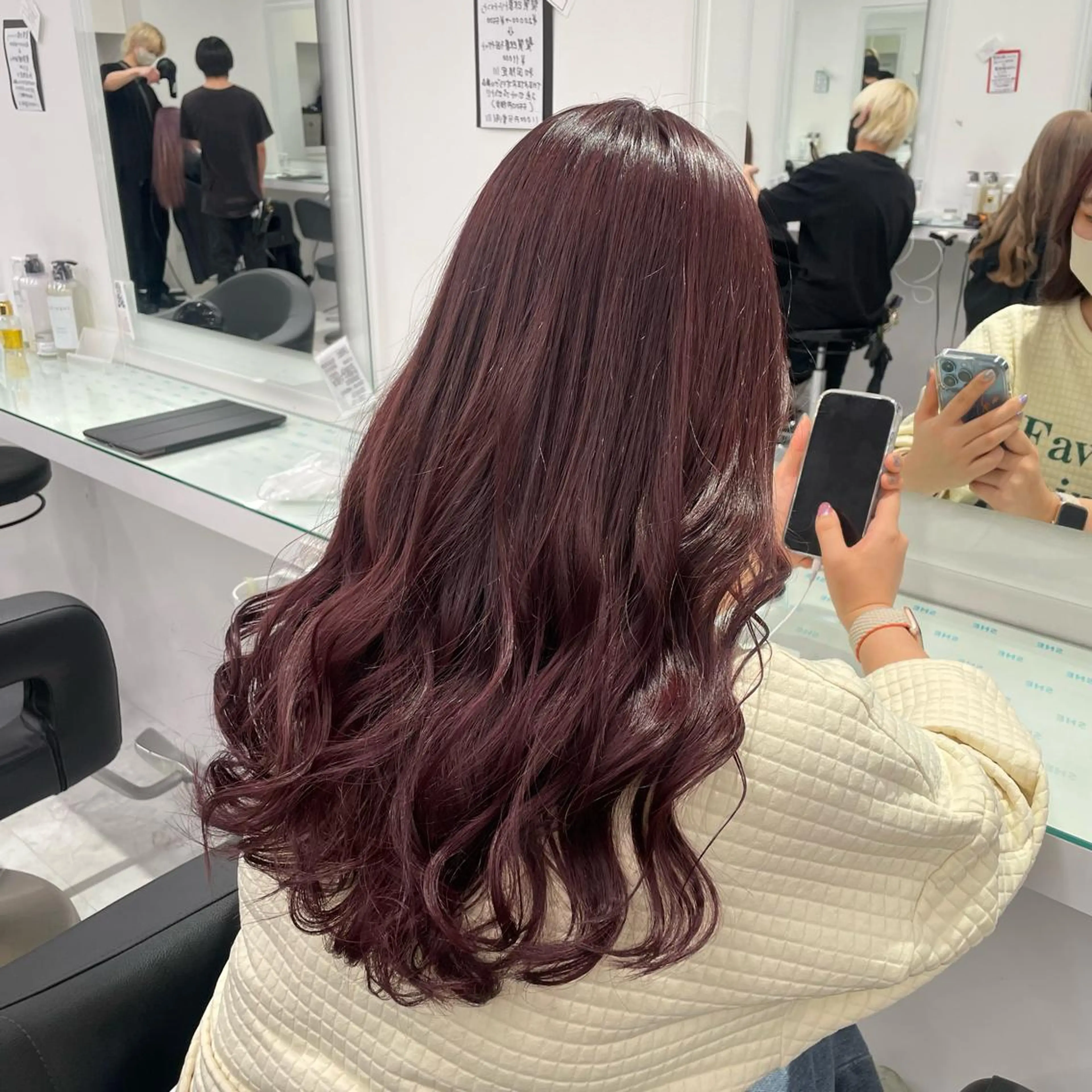 ロング カラー カット ヘアカラー トリートメント ヘッドスパ ヘアセット 暖色🩷透明感カラー ♡Maika♡のヘアスタイル