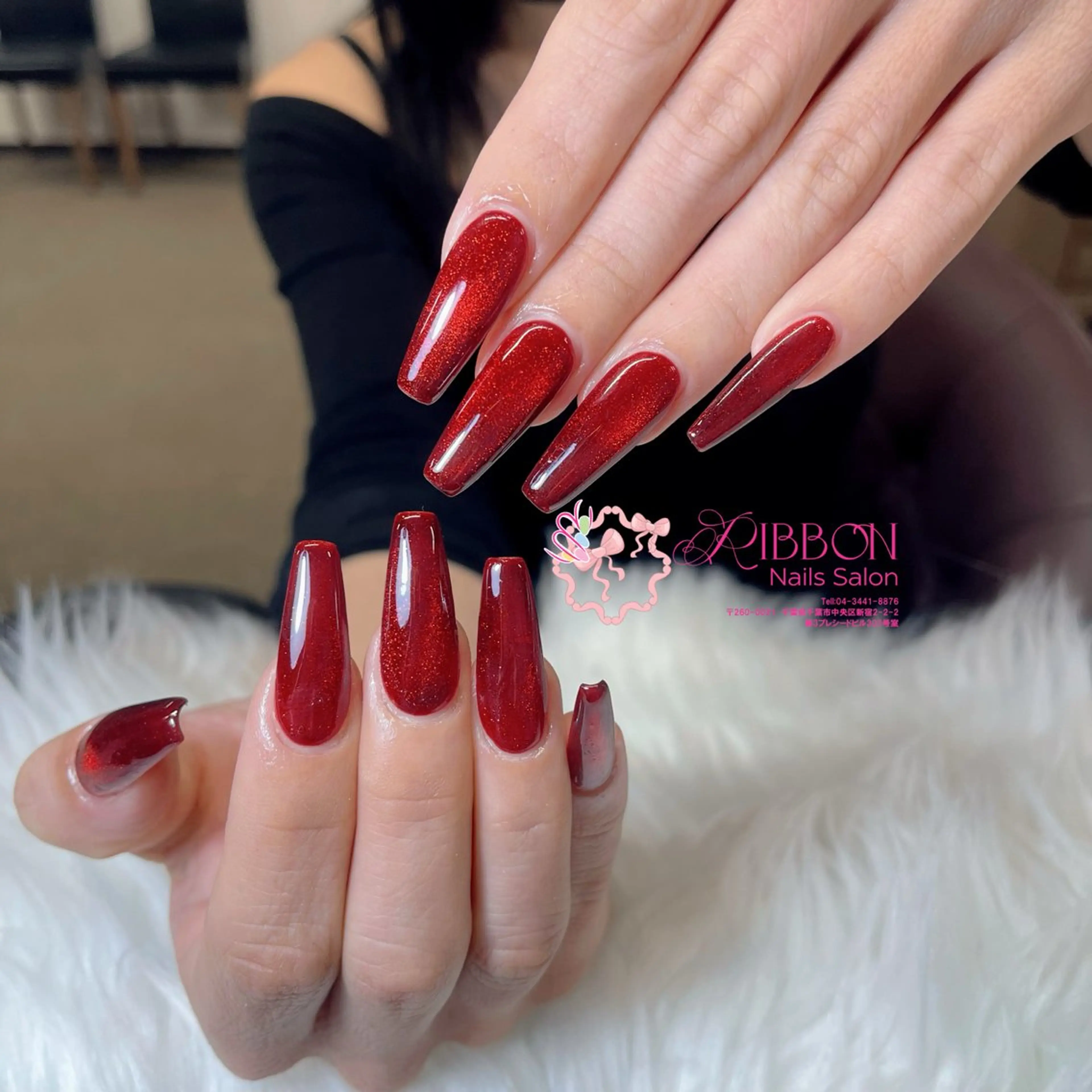 ネイル フレンチネイル ジェルネイル マグネットネイル 持ち込み ニュアンスネイル Ribbonnail salonのネイルデザイン